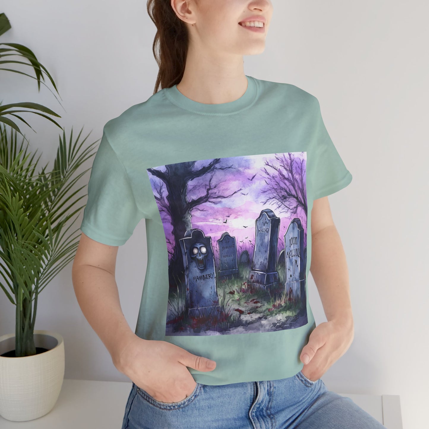 Purple Graveyard Unisex Jersey Short Sleeve Tee