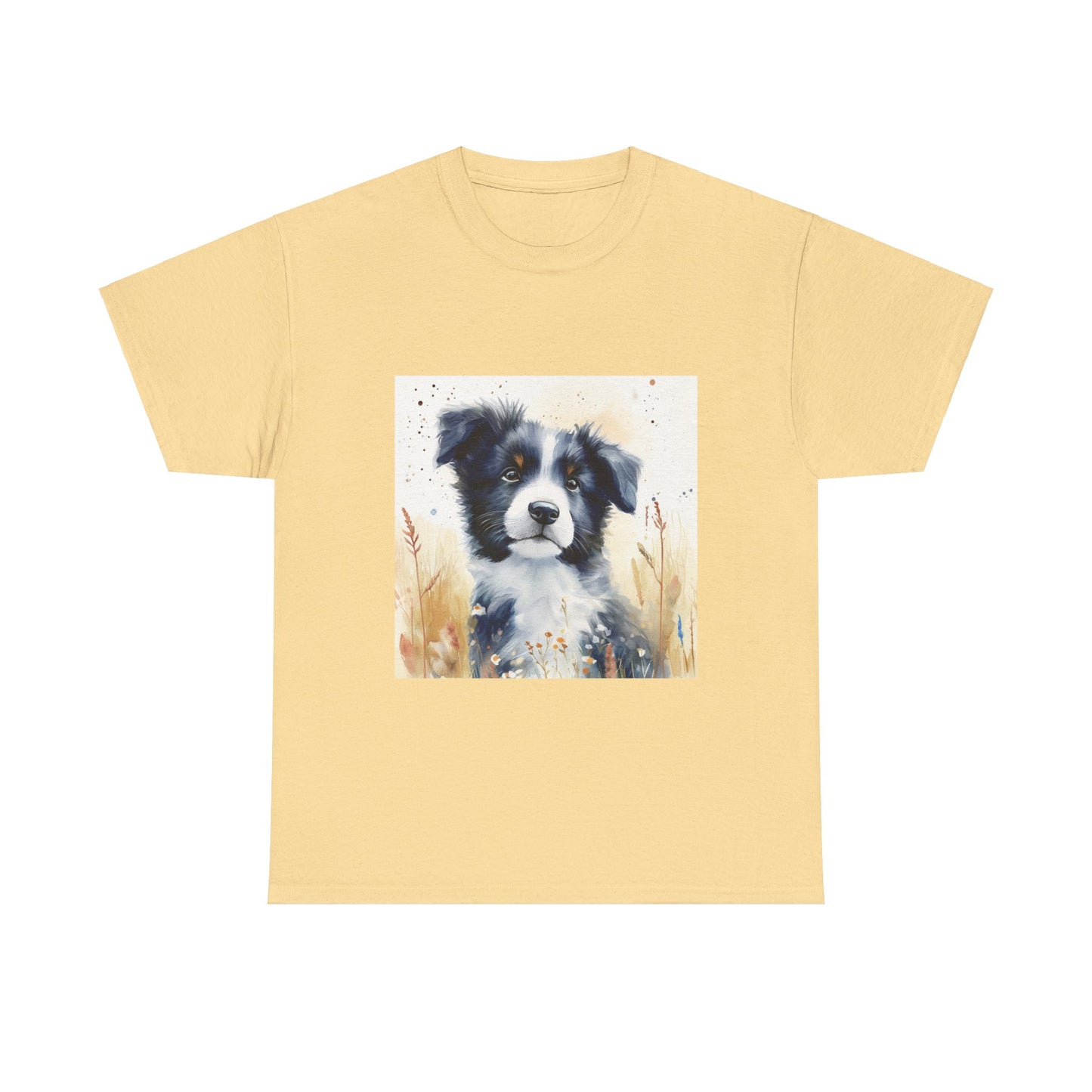 Border Collie Puppy Unisex Heavy Cotton Tee