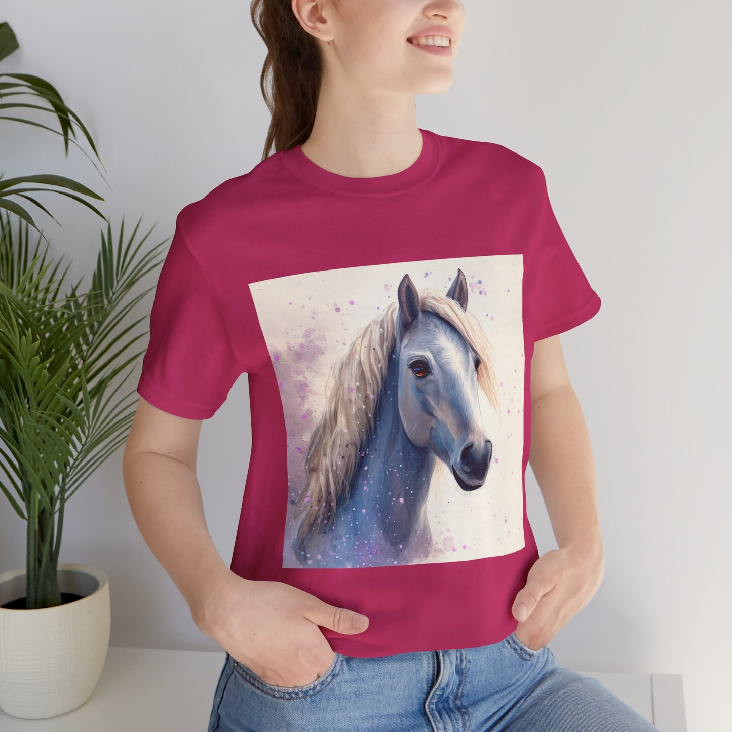 Baby White Horse Unisex Jersey Short Sleeve Tee