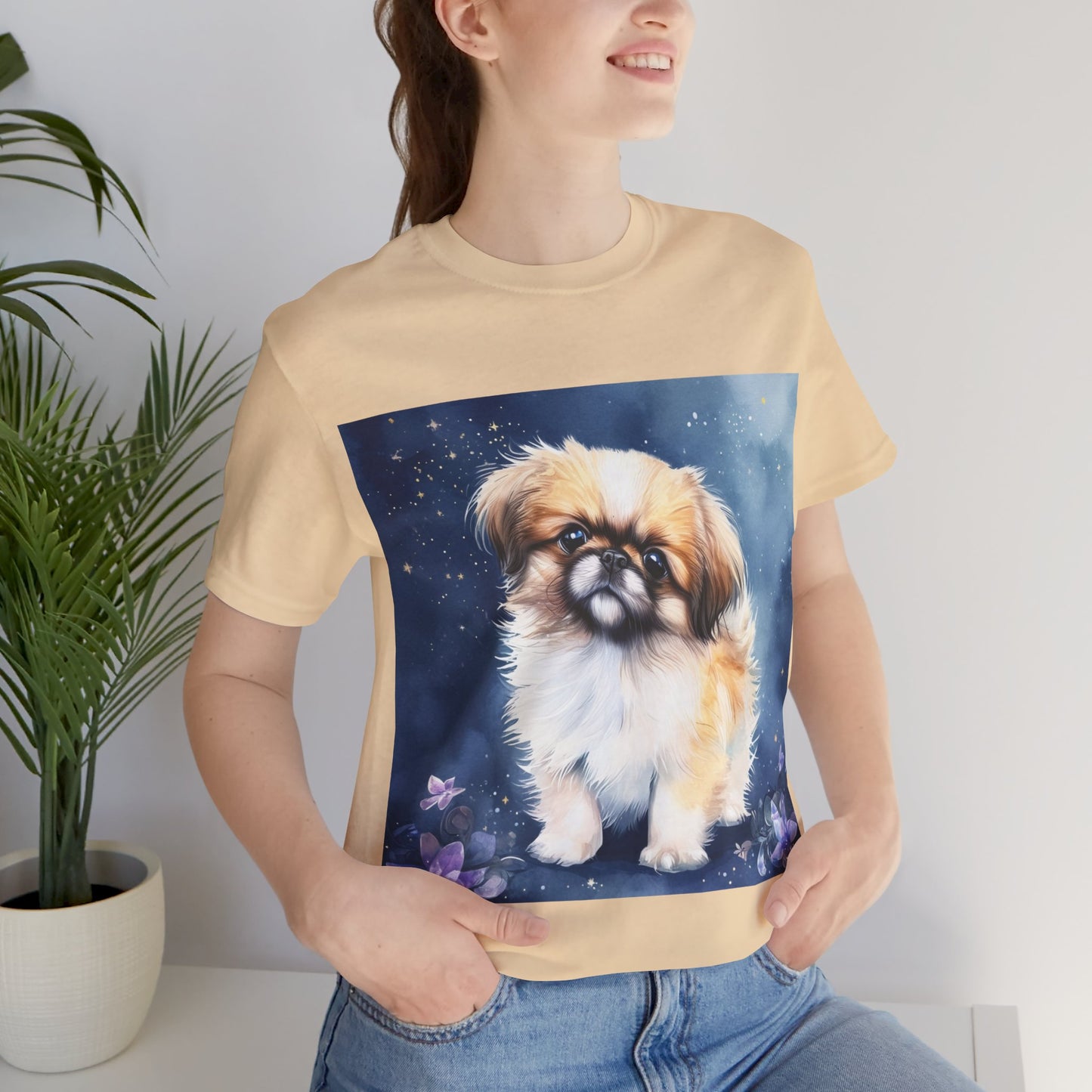 Pekinese Puppy Unisex Jersey Short Sleeve Tee