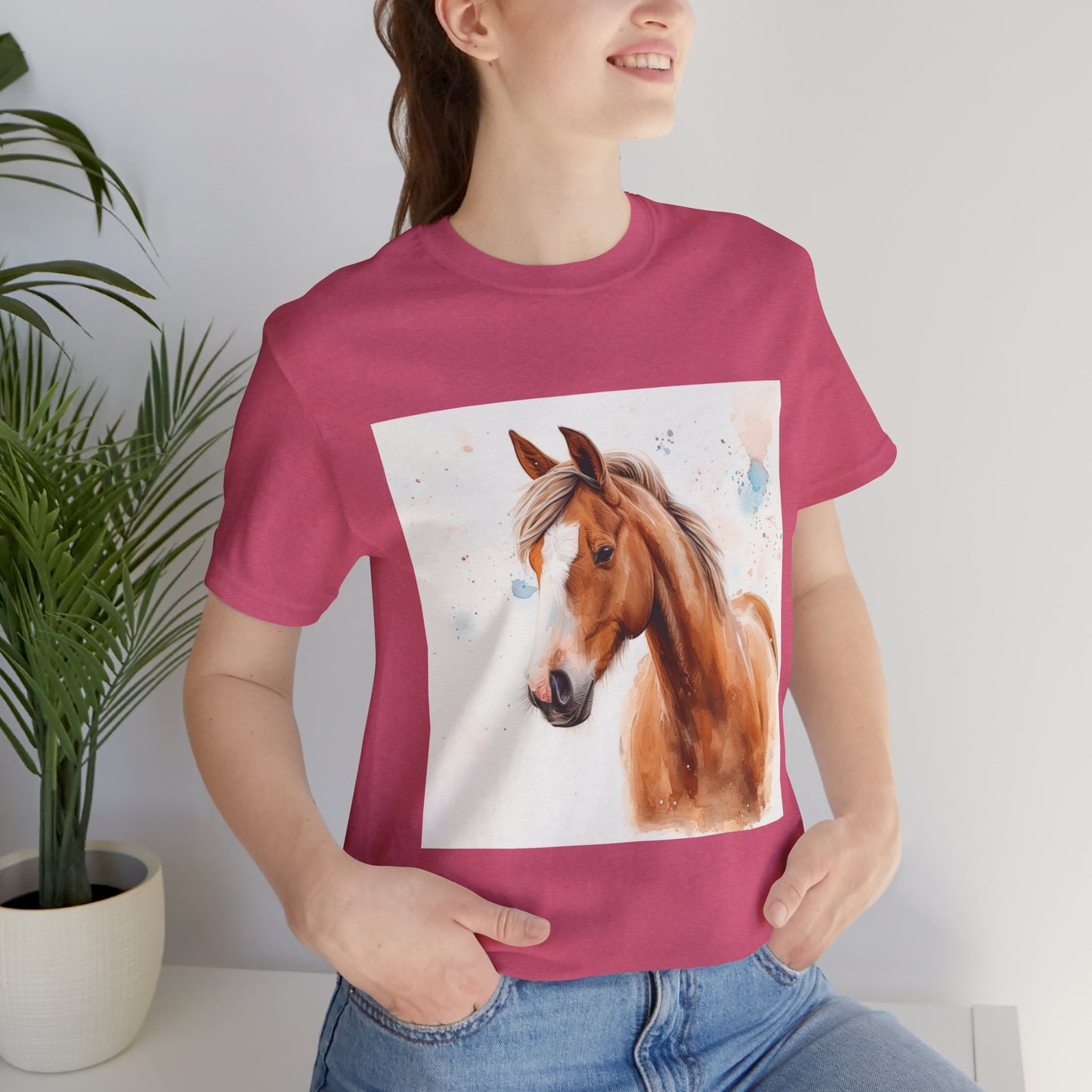 Playful Quarter horse Unisex Jersey Short Sleeve Tee