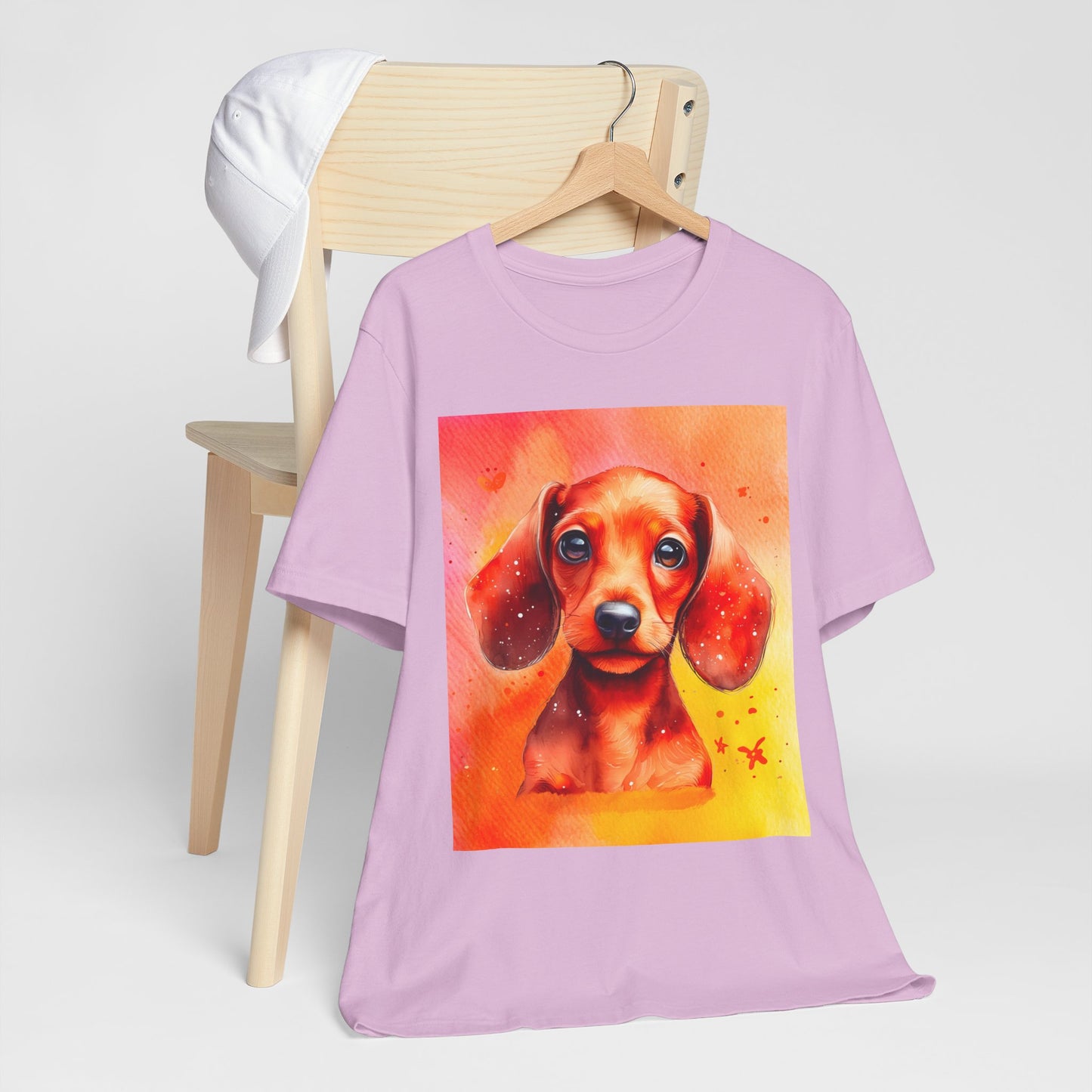 Red Dachshund Unisex Jersey Short Sleeve Tee