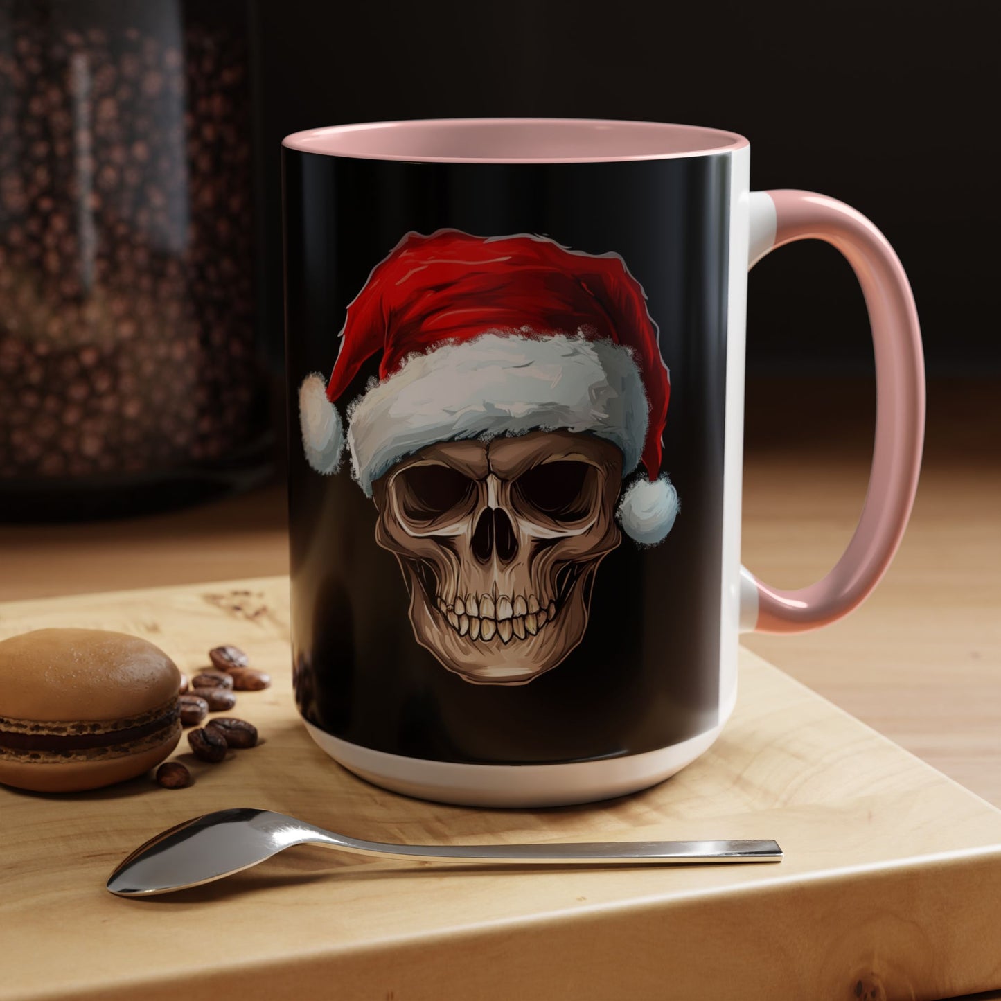 Gothic Christmas Skull Mug Accent Coffee Mug (11, 15oz)