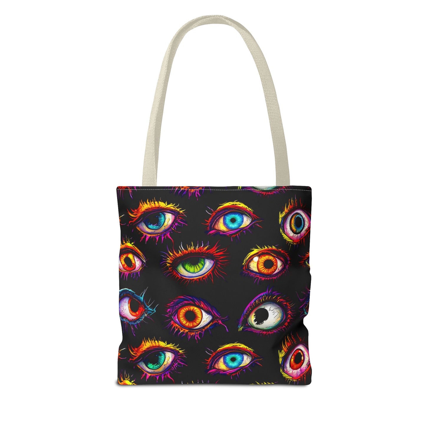 Colorful Spooky Eye Pattern Tote Bag (AOP)