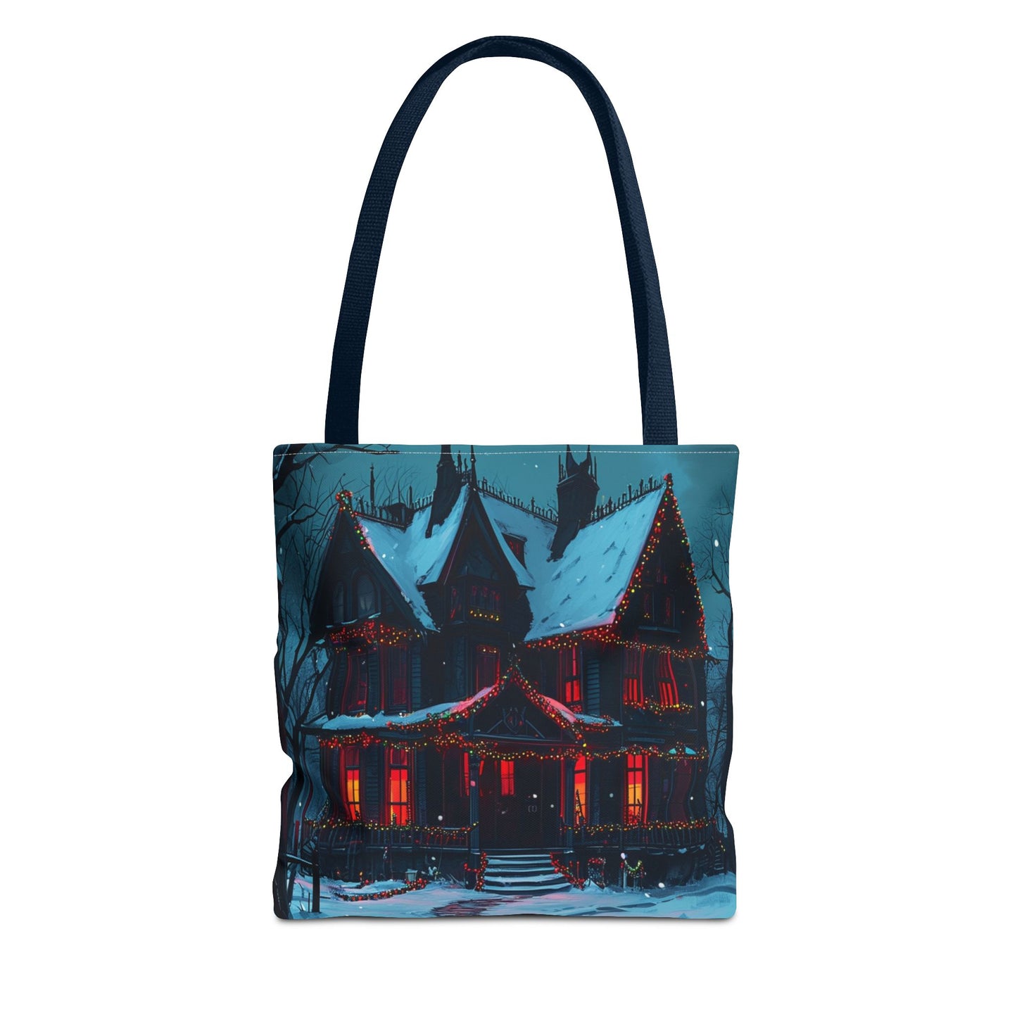 Festive Haunted House Tote Bag (AOP)