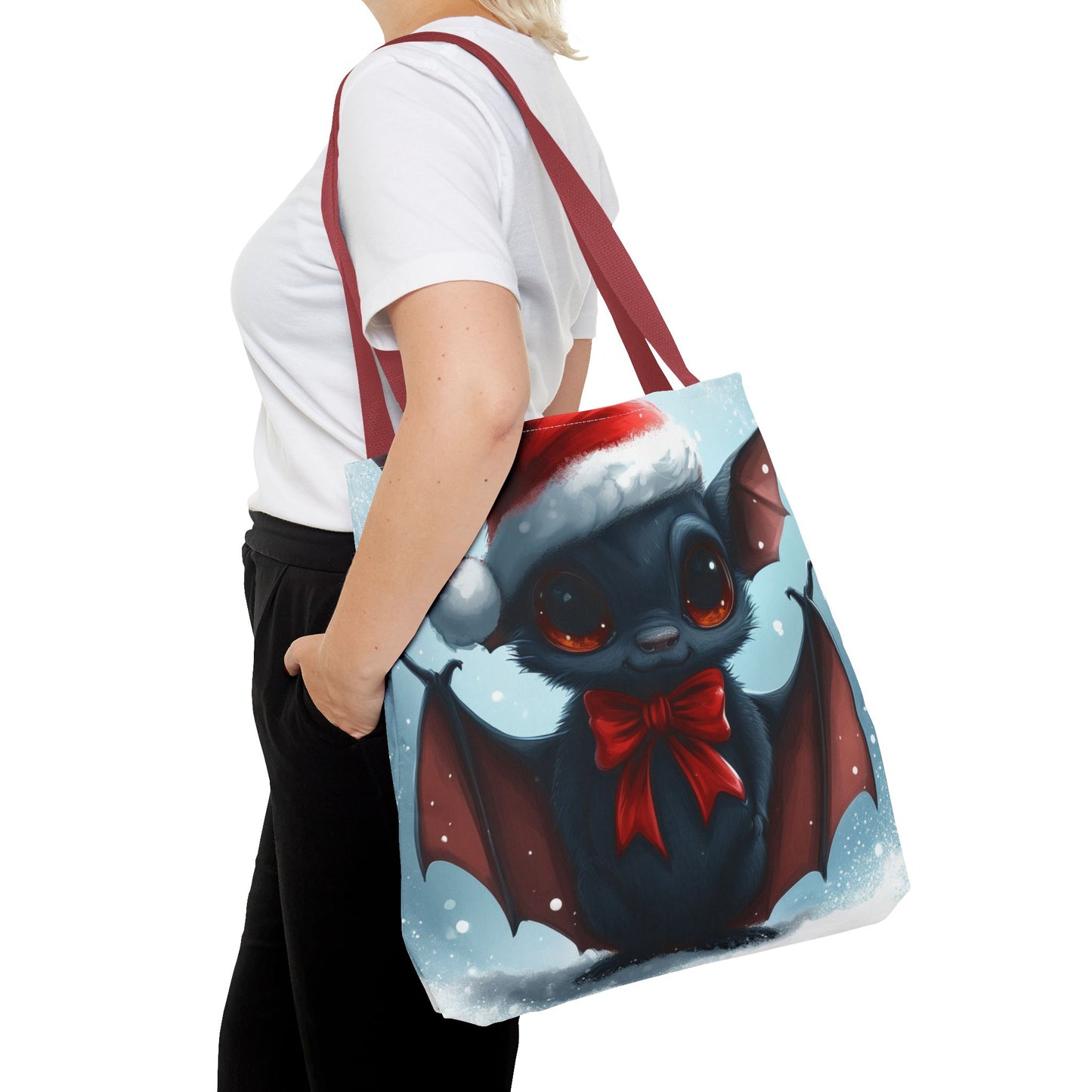 Cute Festive Bat Tote Bag (AOP)