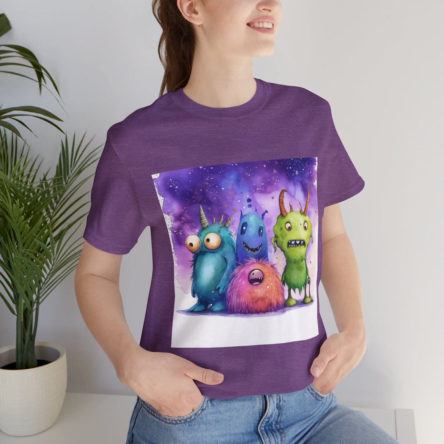 Cartoon Movie Monsters Unisex Jersey Short Sleeve Tee