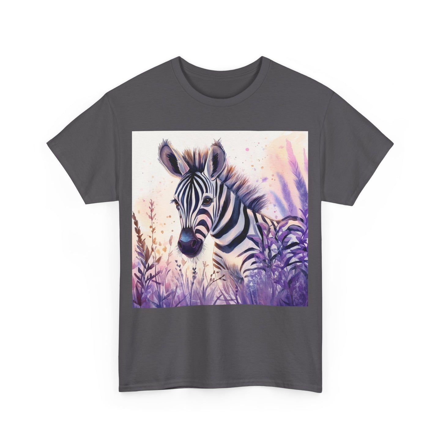 Cute Baby Zebra Unisex Heavy Cotton Tee