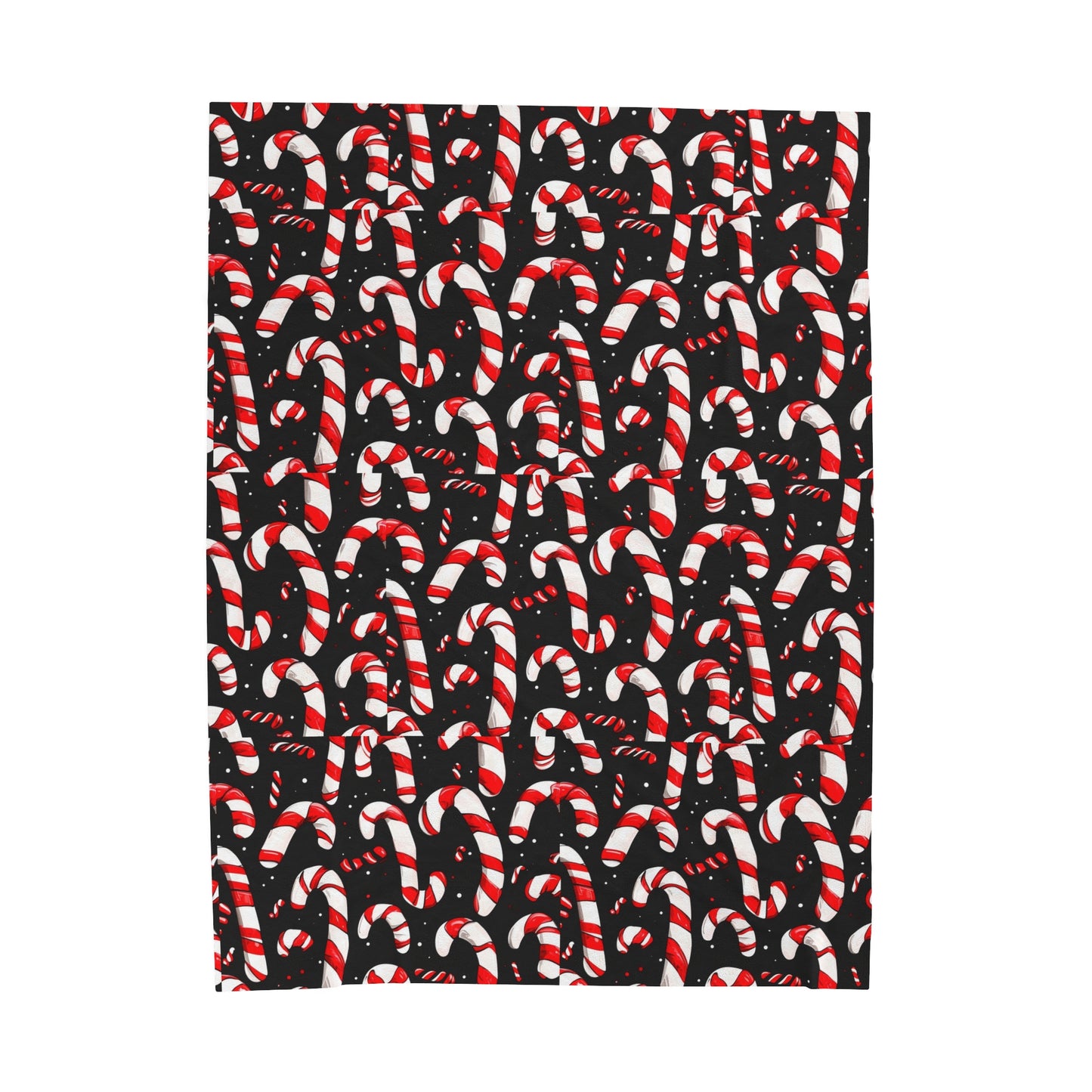 Candy Cane Pattern Velveteen Plush Blanket