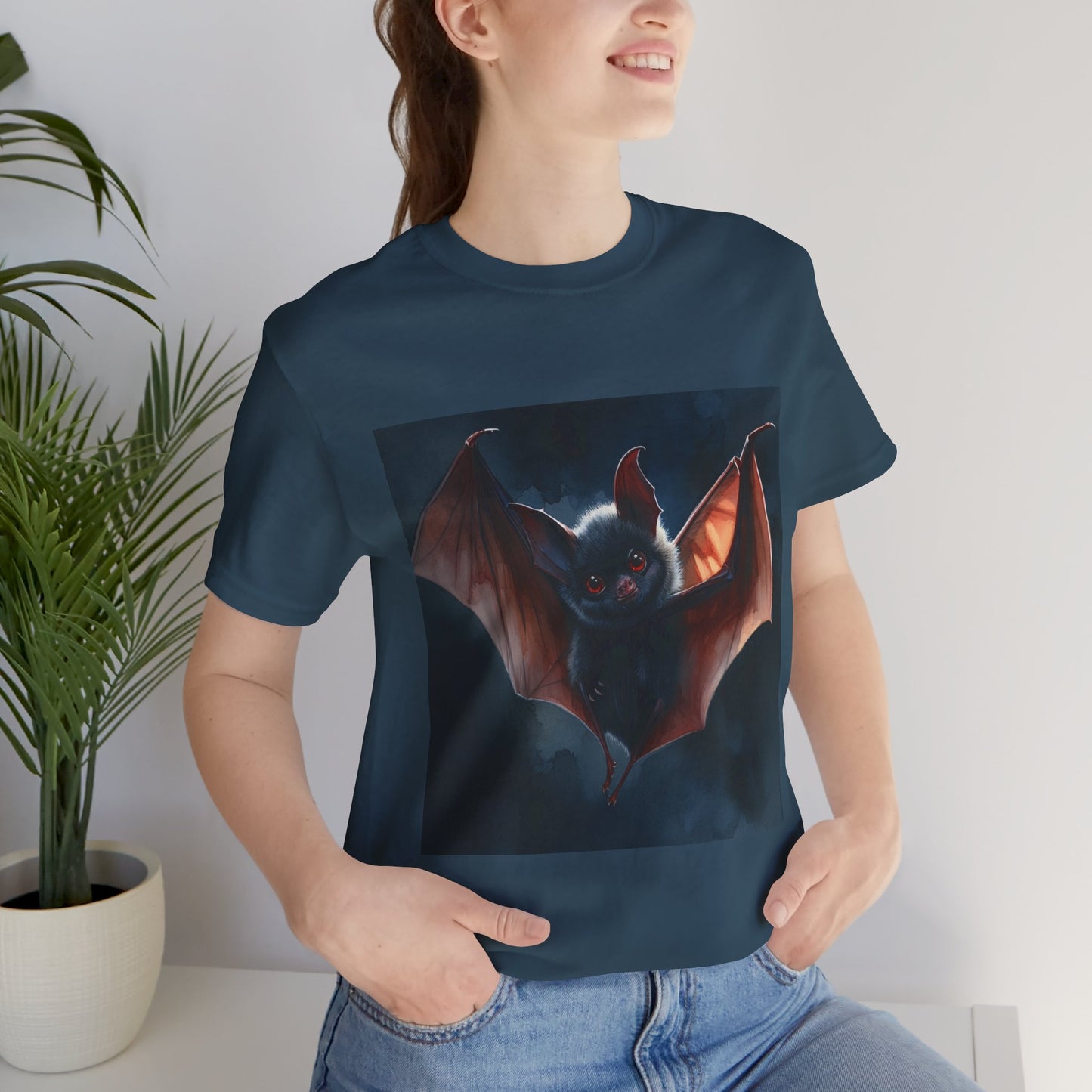 Cute Spooky Bat Unisex Jersey Short Sleeve Tee