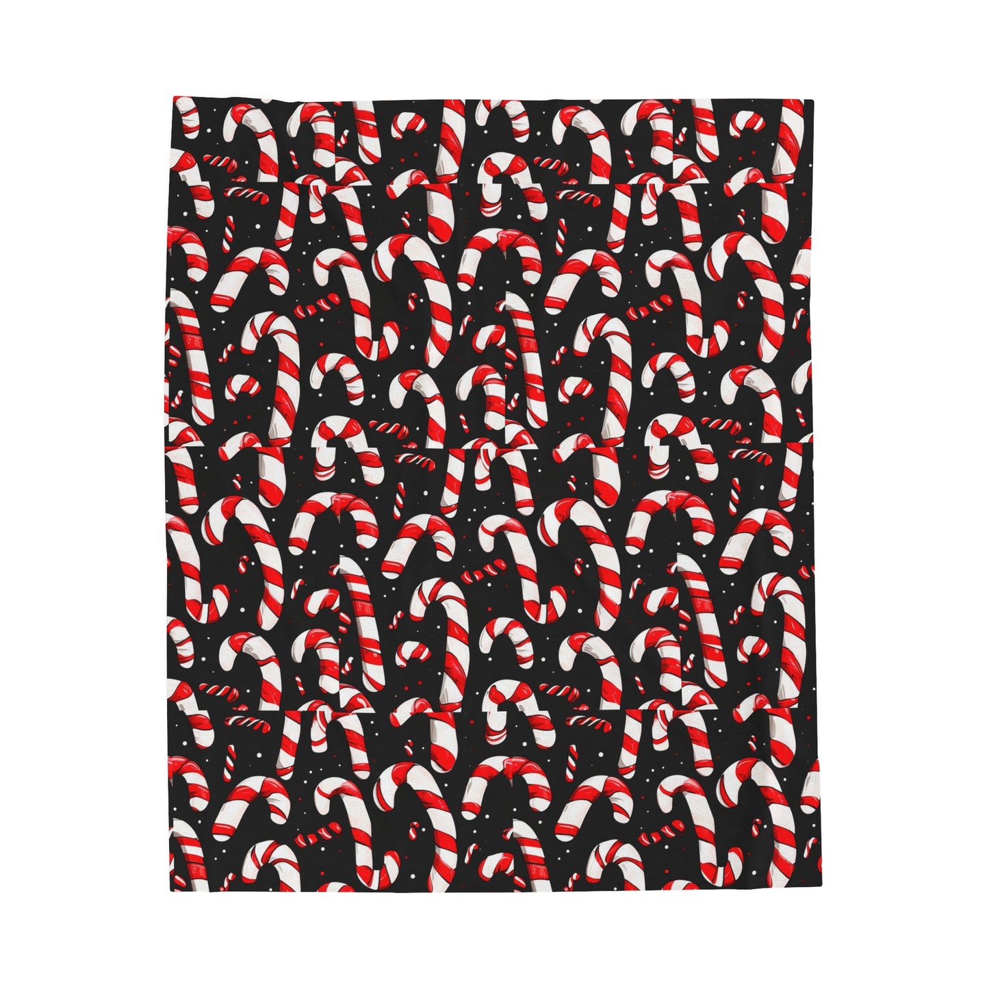 Candy Cane Pattern Velveteen Plush Blanket