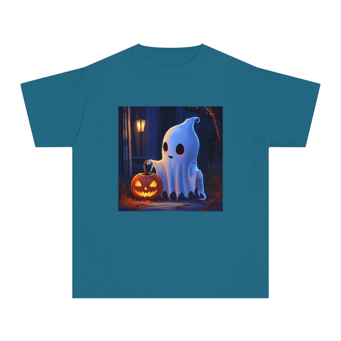 Cute Ghost Trick or Treating Youth Midweight Tee