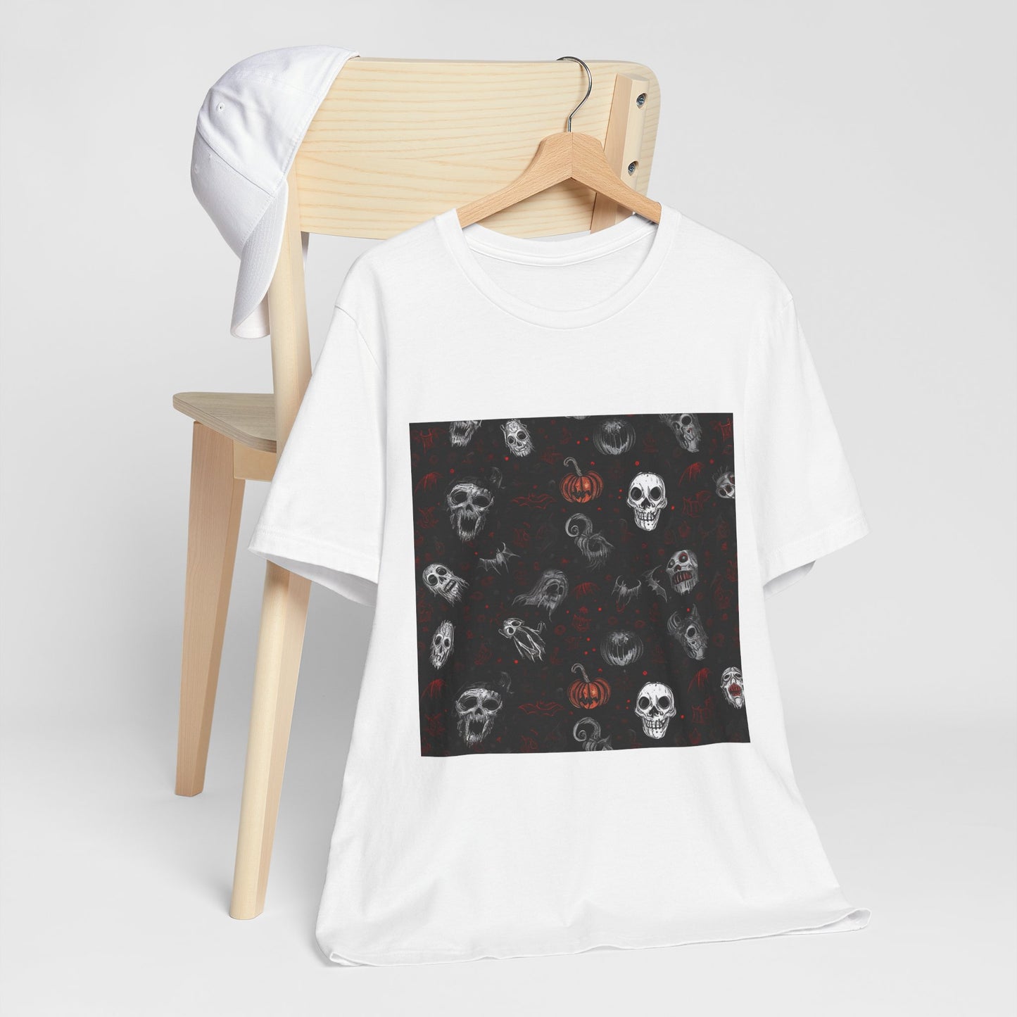 Scary Halloween Pattern Unisex Jersey Short Sleeve Tee