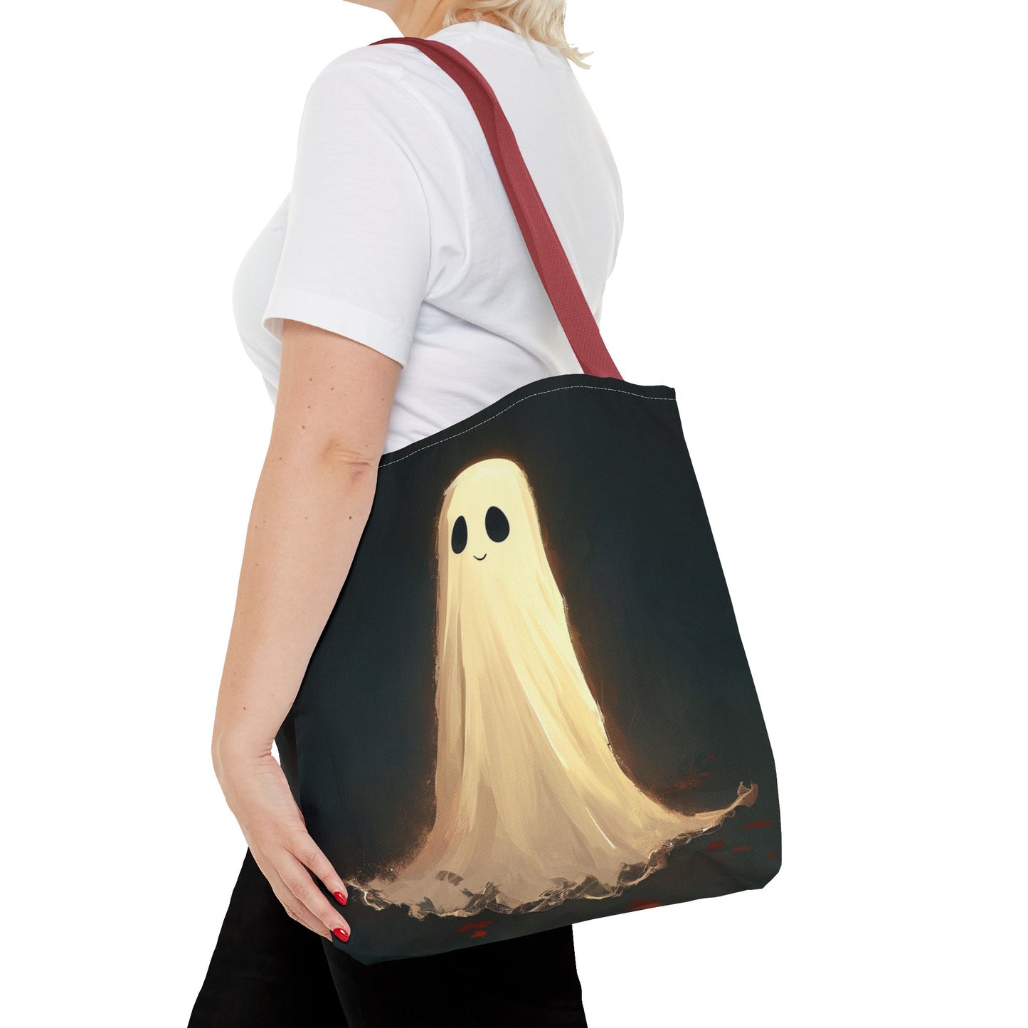 Happy Spooky Ghost Tote Bag (AOP)