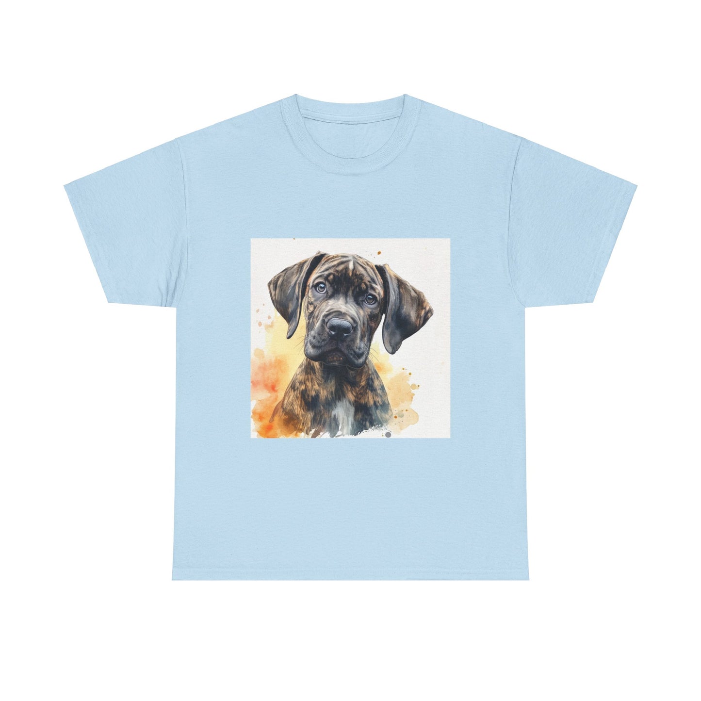 Brindle Great Dane Puppy Unisex Heavy Cotton Tee