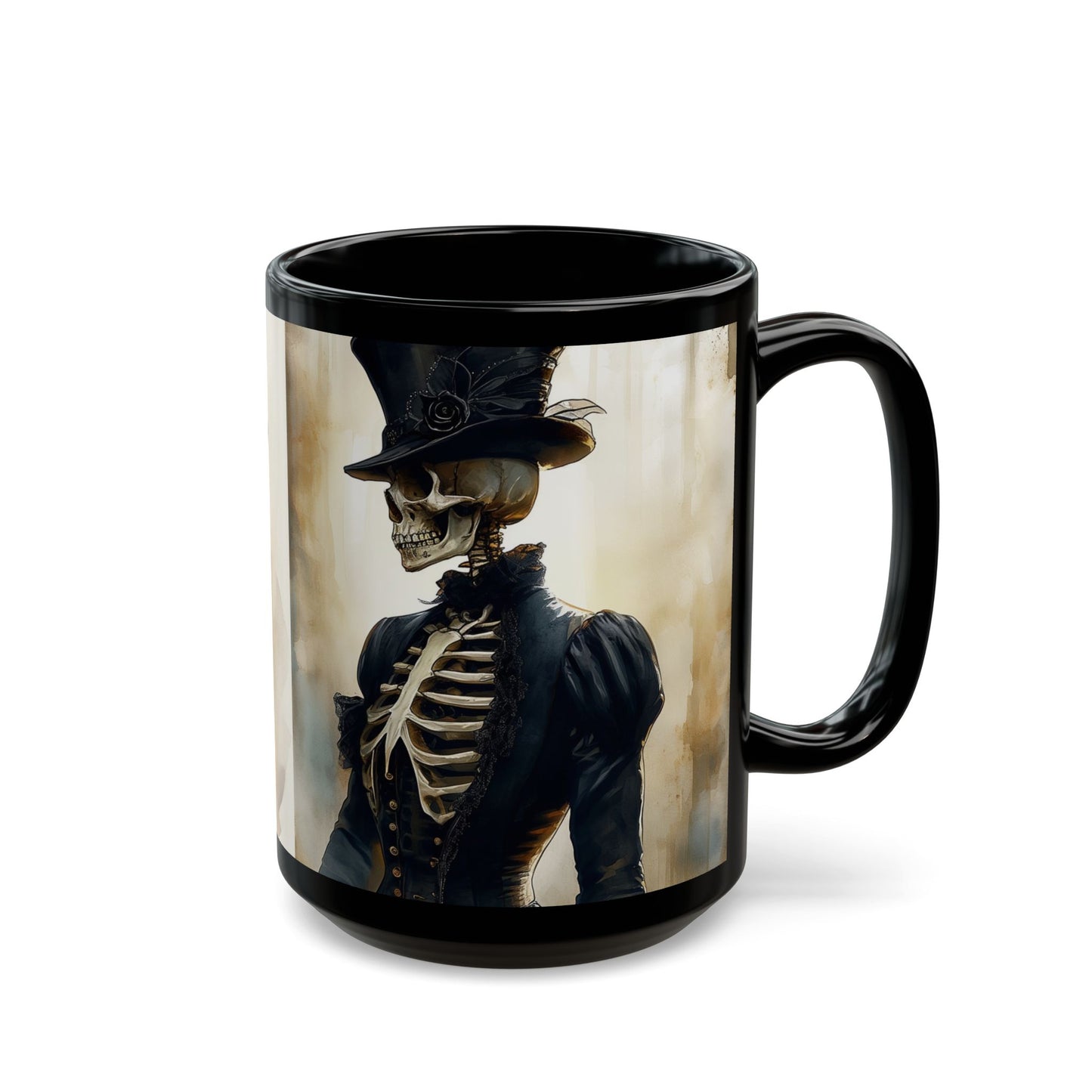 Victorian Skeletons Black Mug (11oz, 15oz)