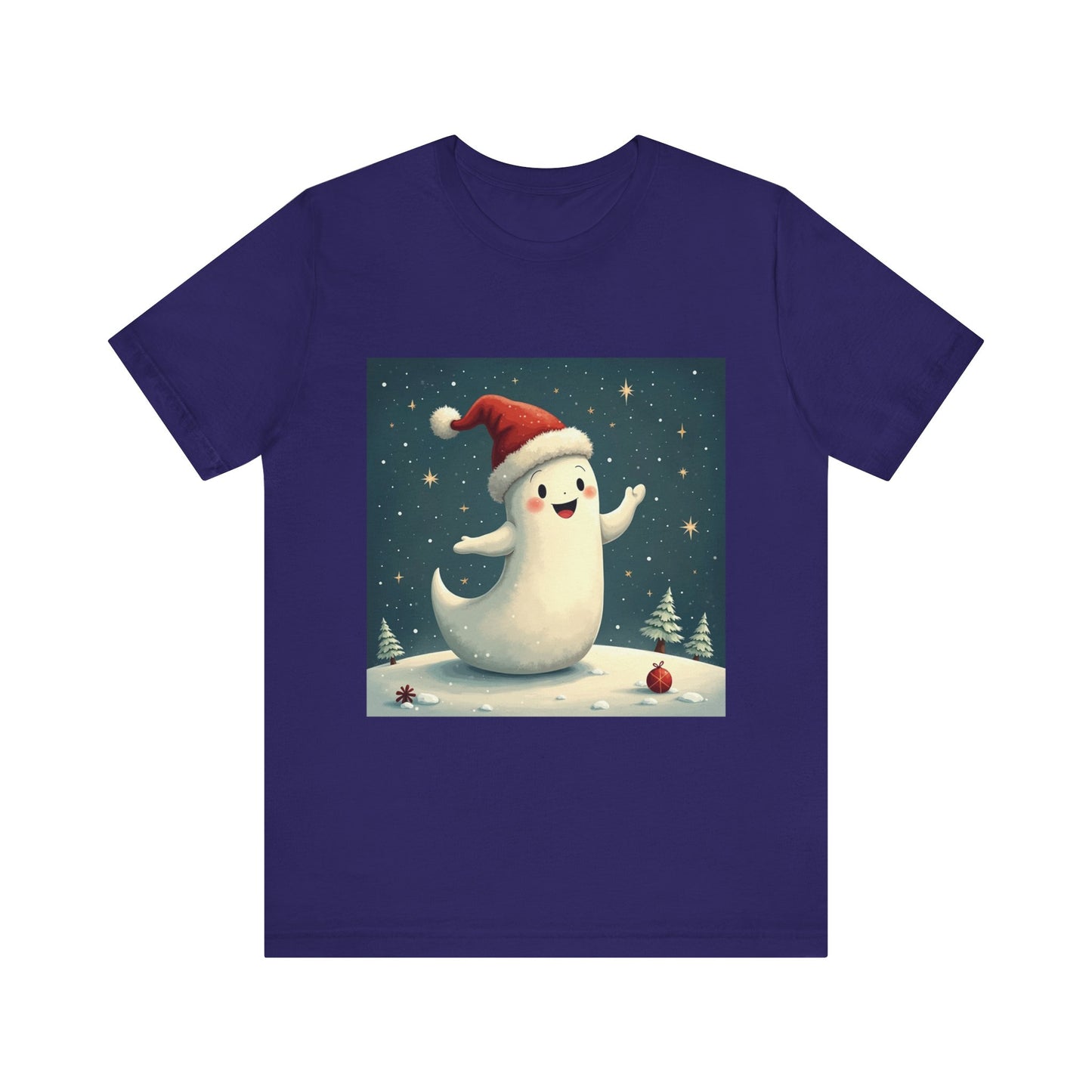 Cute Winter Ghost Unisex Jersey Tee