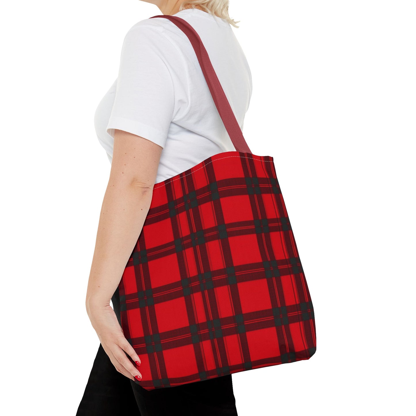 Classic Red and Black Plaid Tote Bag (AOP)