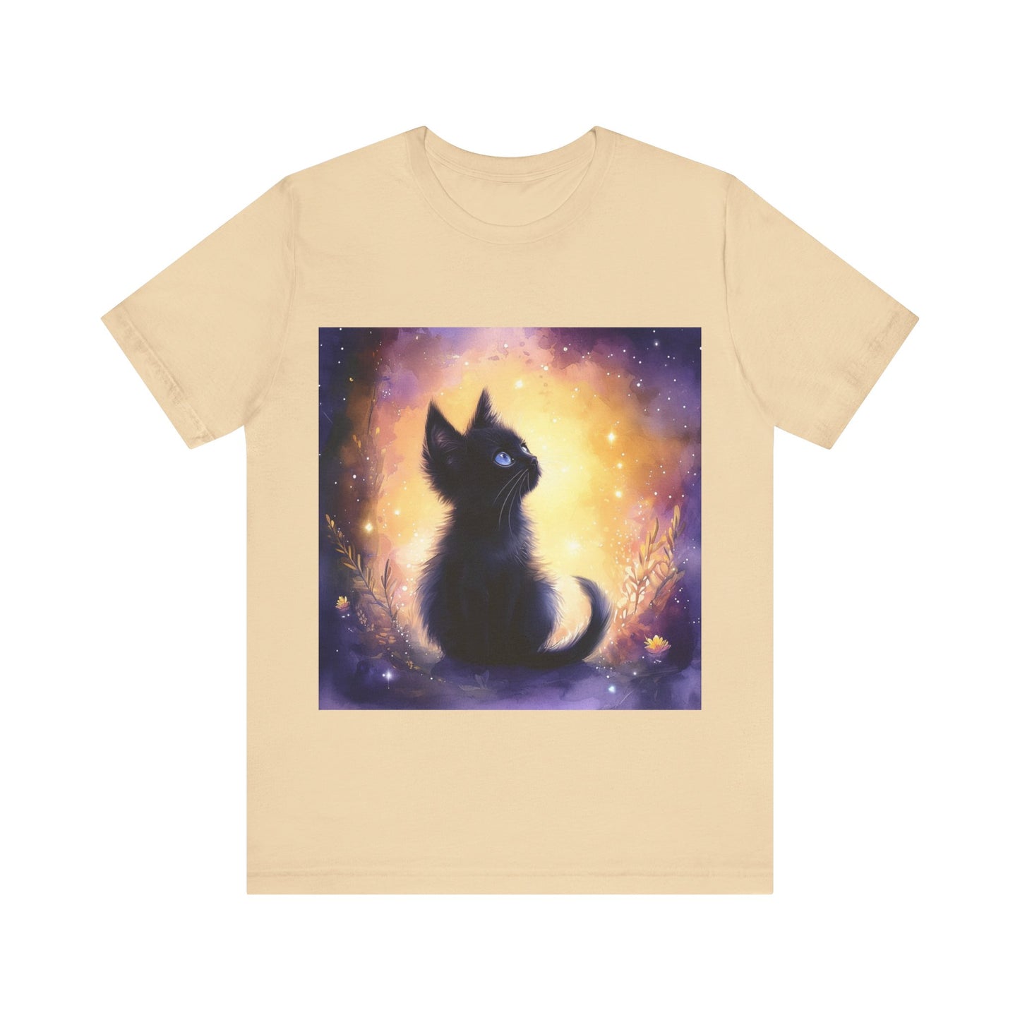 Galaxy Black Kitten Unisex Jersey Short Sleeve Tee