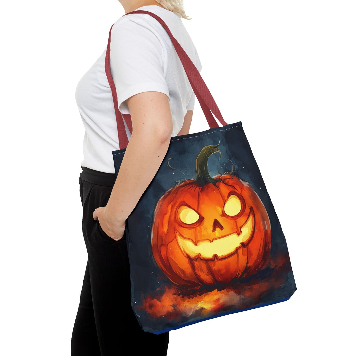 Cute Creepy Jack o Lantern Tote Bag (AOP)