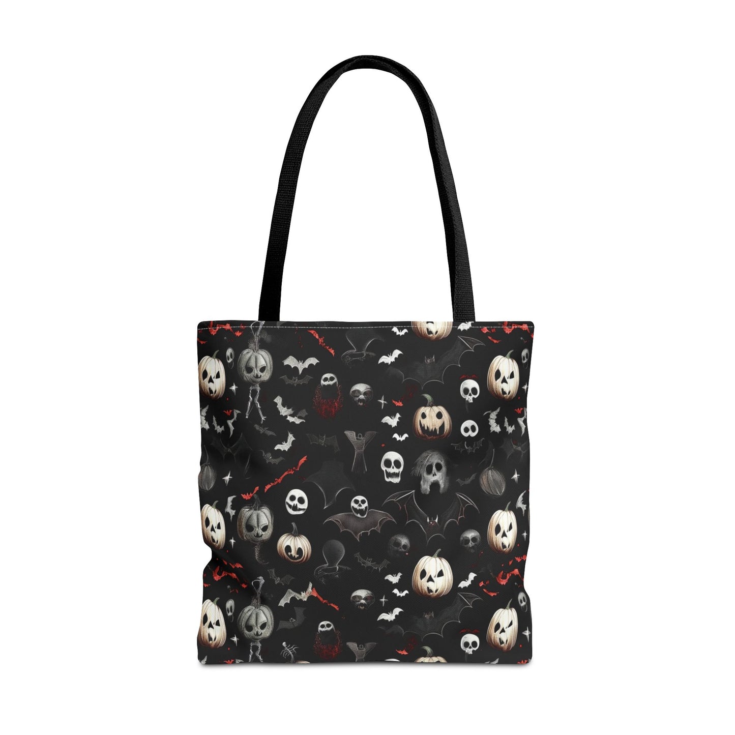 Creepy Halloween Pattern Tote Bag (AOP)