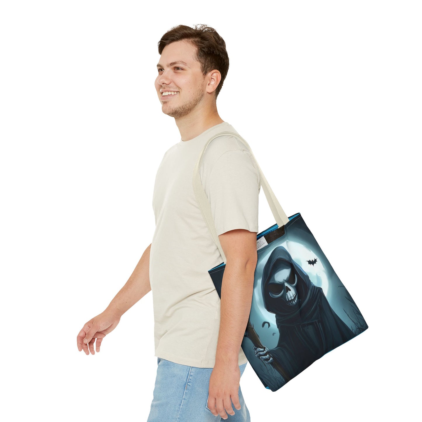 Spooky Grim Reaper Tote Bag (AOP)