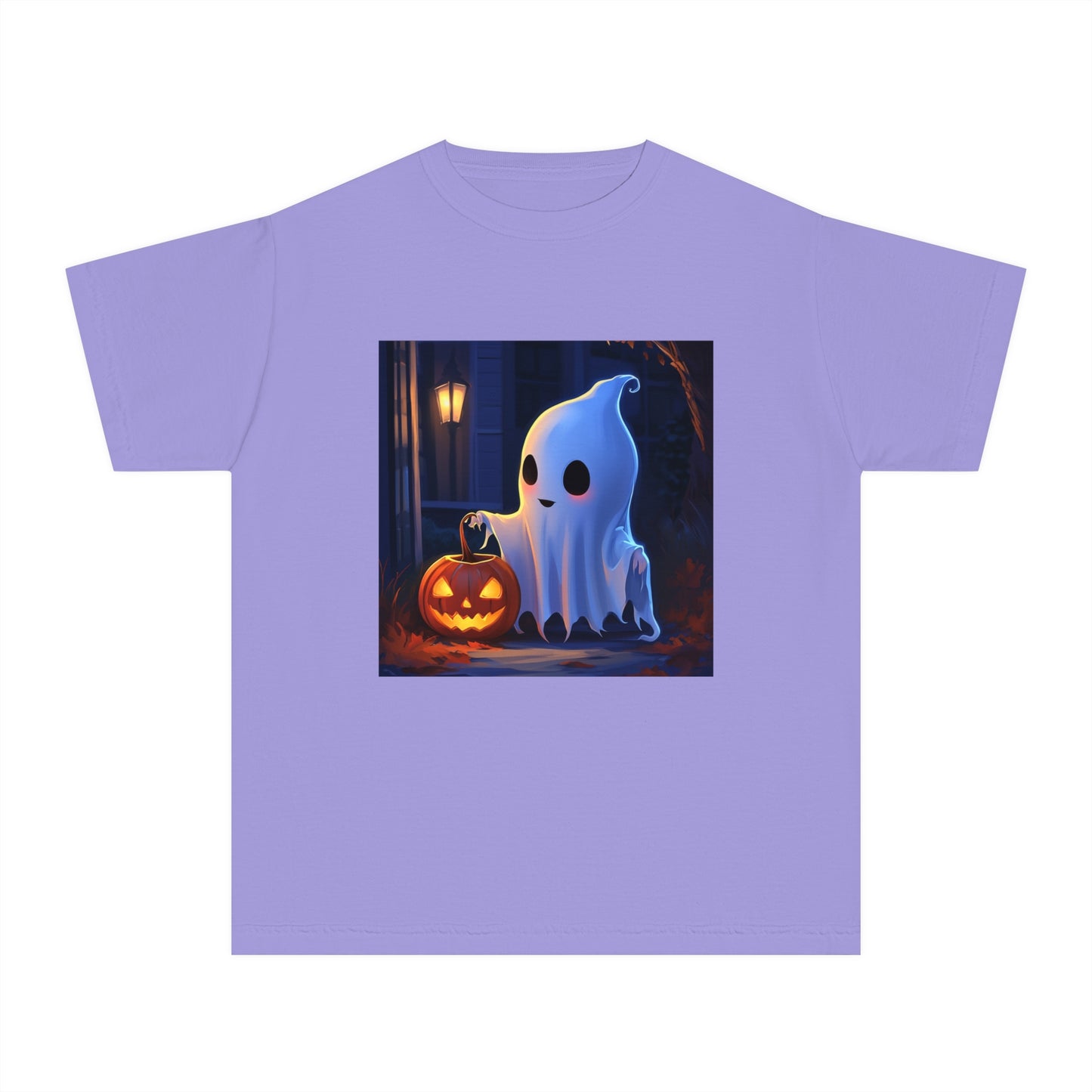 Cute Ghost Trick or Treating Youth Midweight Tee