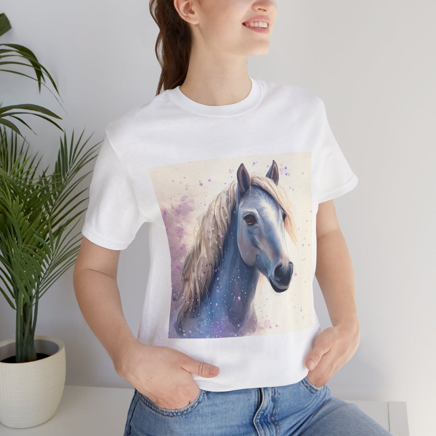 Baby White Horse Unisex Jersey Short Sleeve Tee