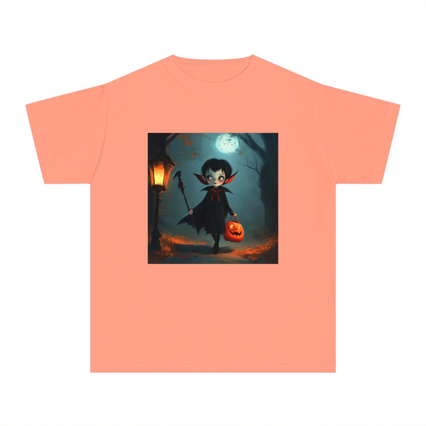 Cute Trick or Treating Vampire Youth Midweight Tee