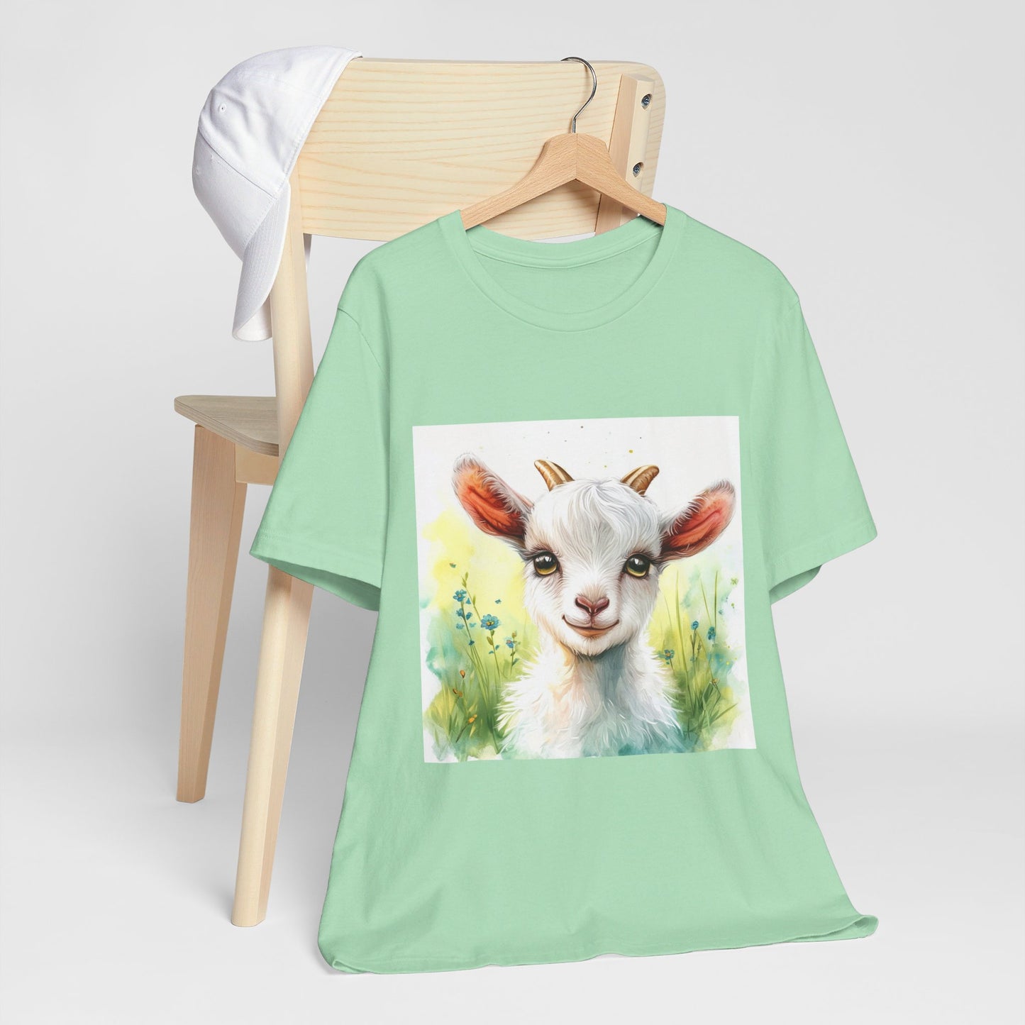 Cute Cartoon Goat Unisex Jersey Short Sleeve Tee