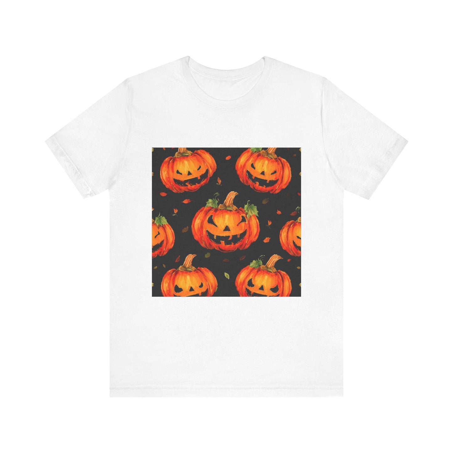 Happy Pumpkin Pattern Unisex Jersey Short Sleeve Tee