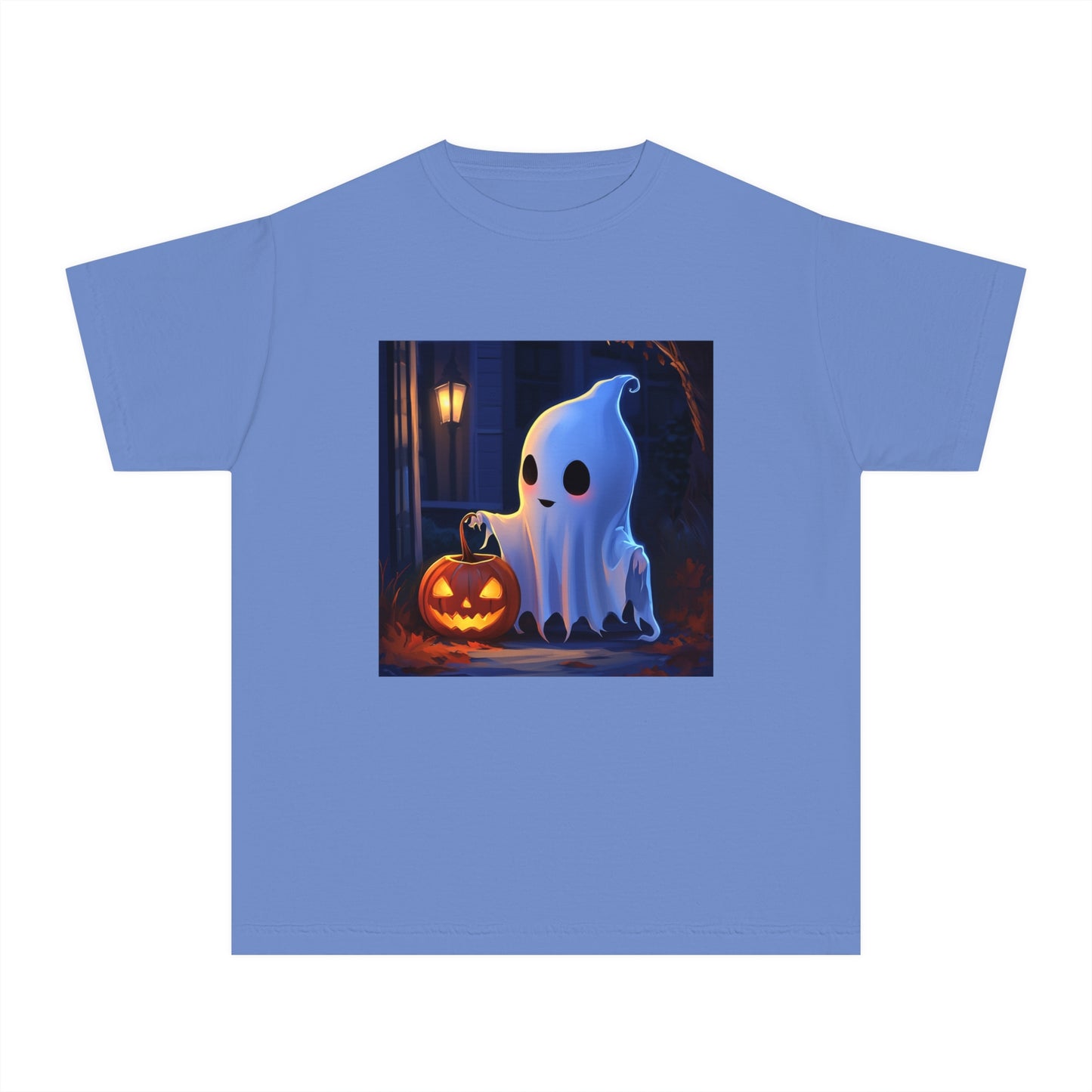 Cute Ghost Trick or Treating Youth Midweight Tee