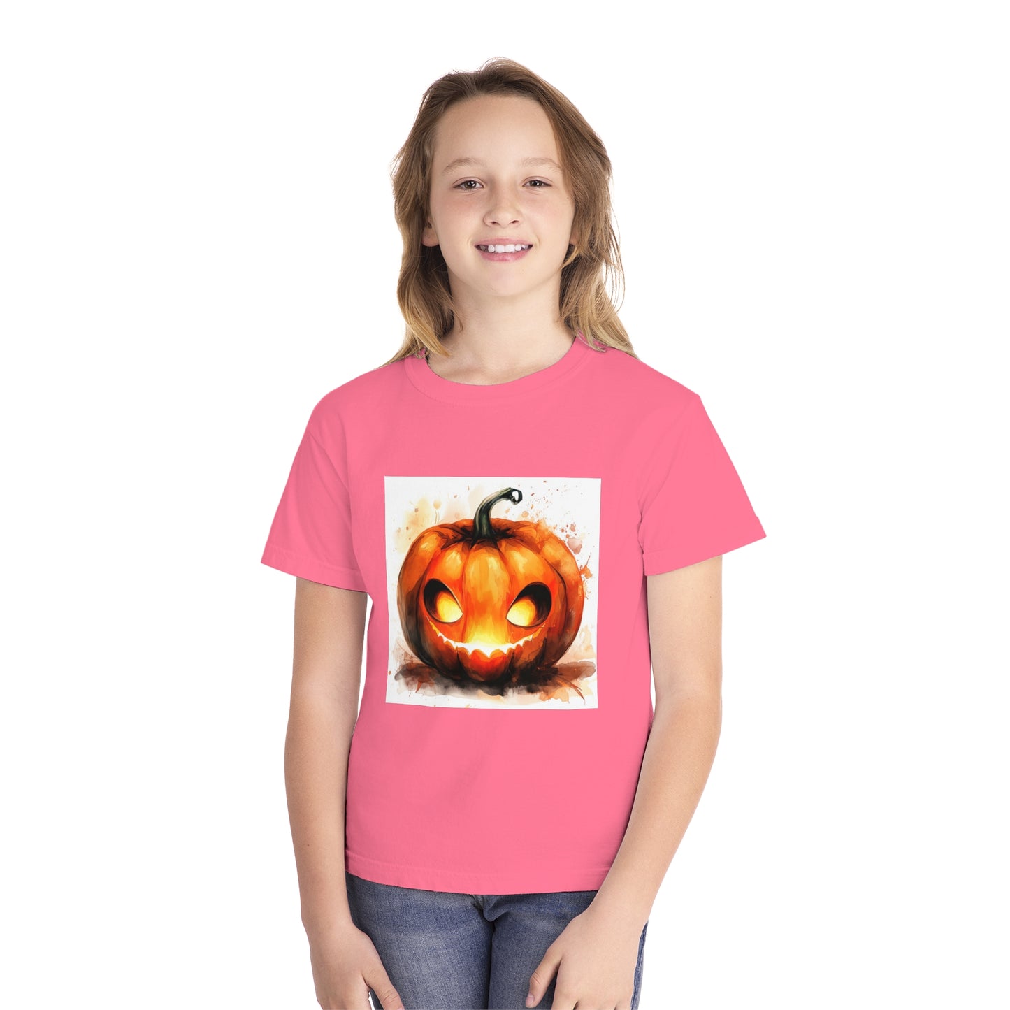 Cute Happy Jack o' Lantern Youth Midweight Tee