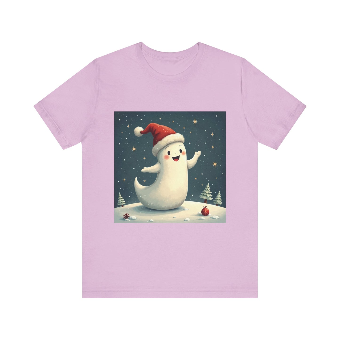 Cute Winter Ghost Unisex Jersey Tee