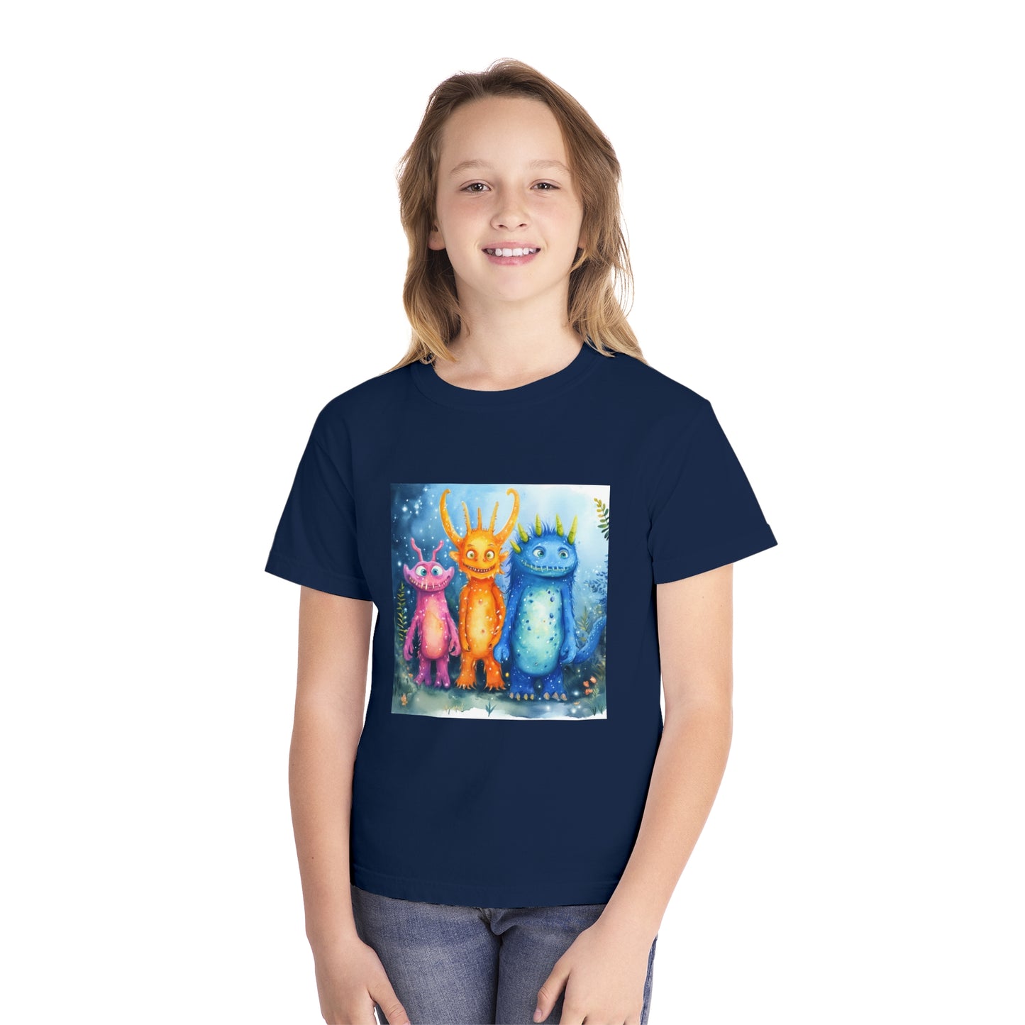 Cute Funny Monsters Youth Midweight Tee