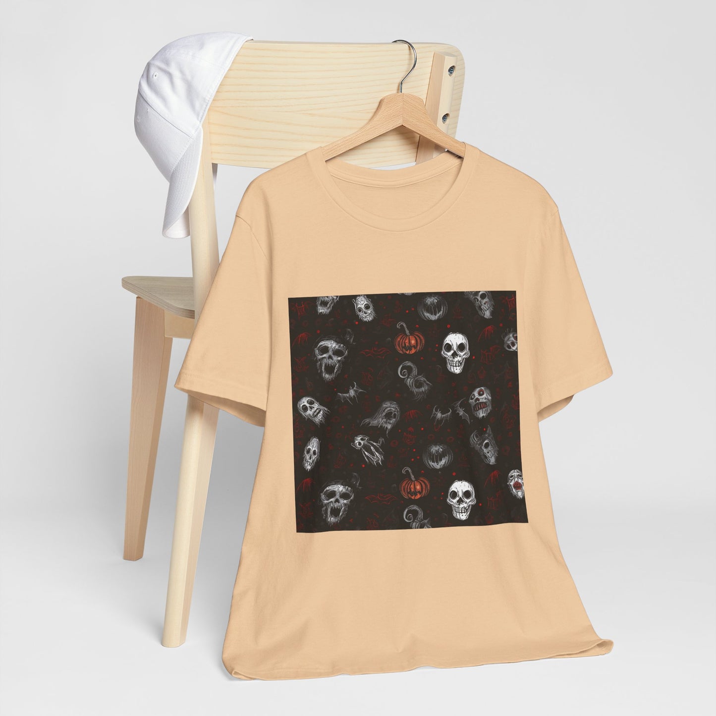 Scary Halloween Pattern Unisex Jersey Short Sleeve Tee