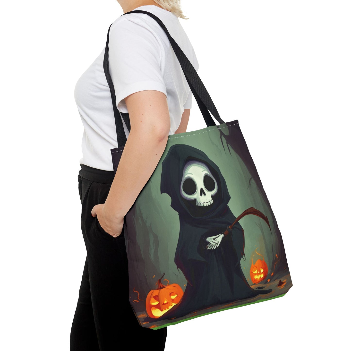 Spooky Forest Grim Reaper Tote Bag (AOP)