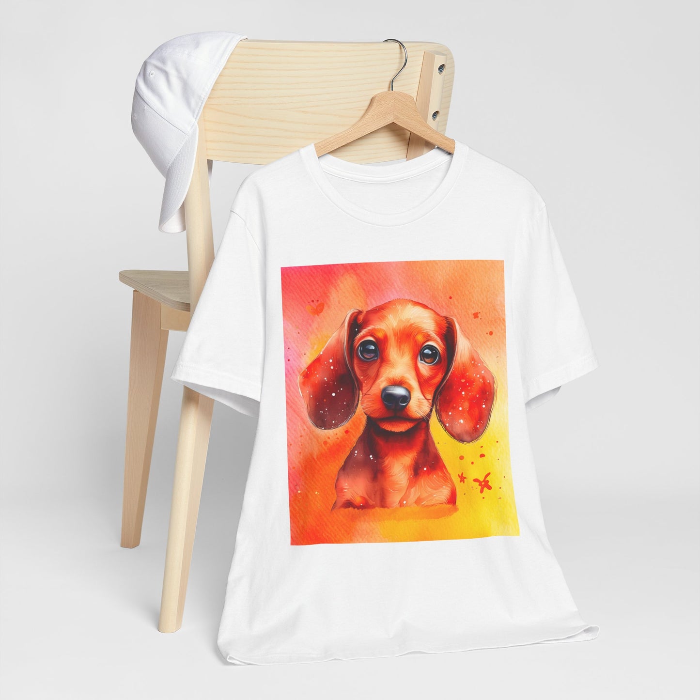 Red Dachshund Unisex Jersey Short Sleeve Tee