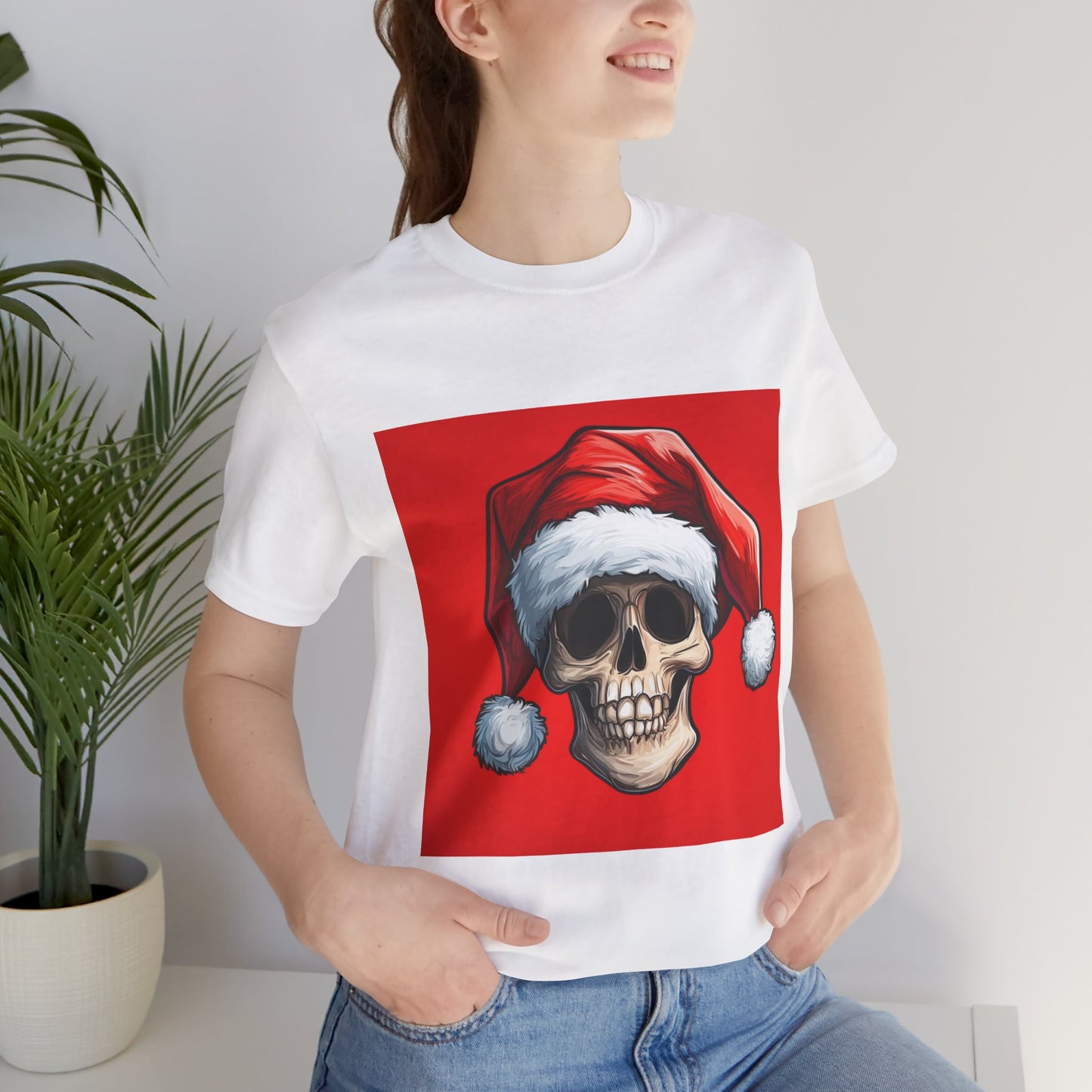 Spooky Jester Santa Skull