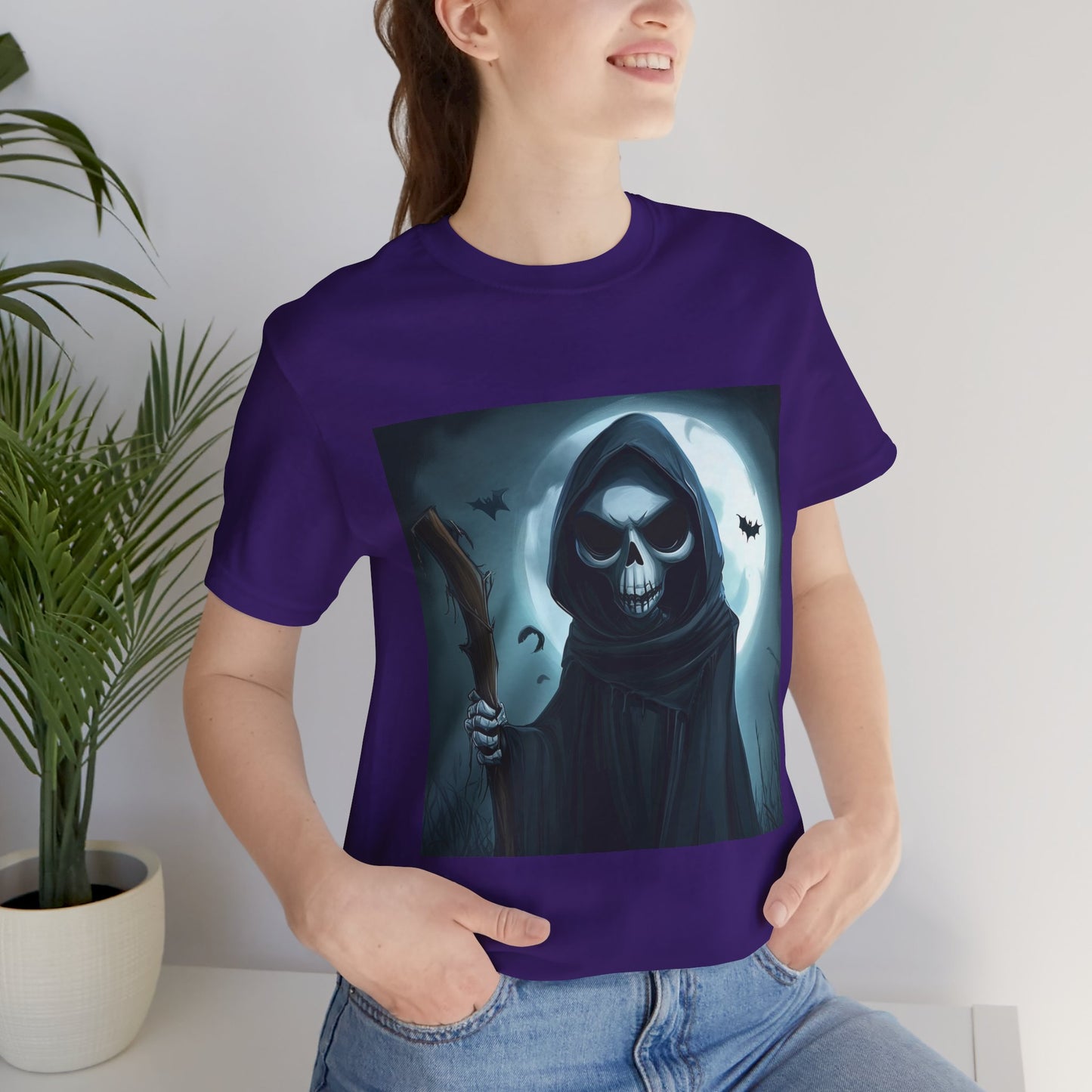 Spooky Grim Reaper Unisex Jersey Short Sleeve Tee