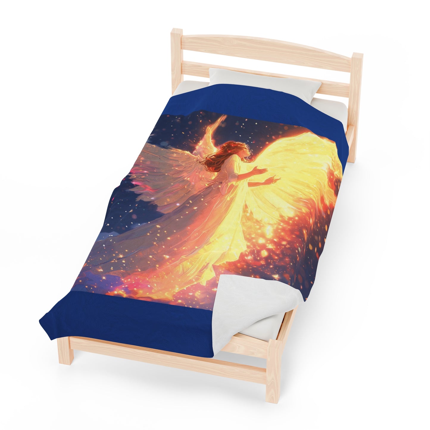 Beautiful Angel Velveteen Plush Blanket