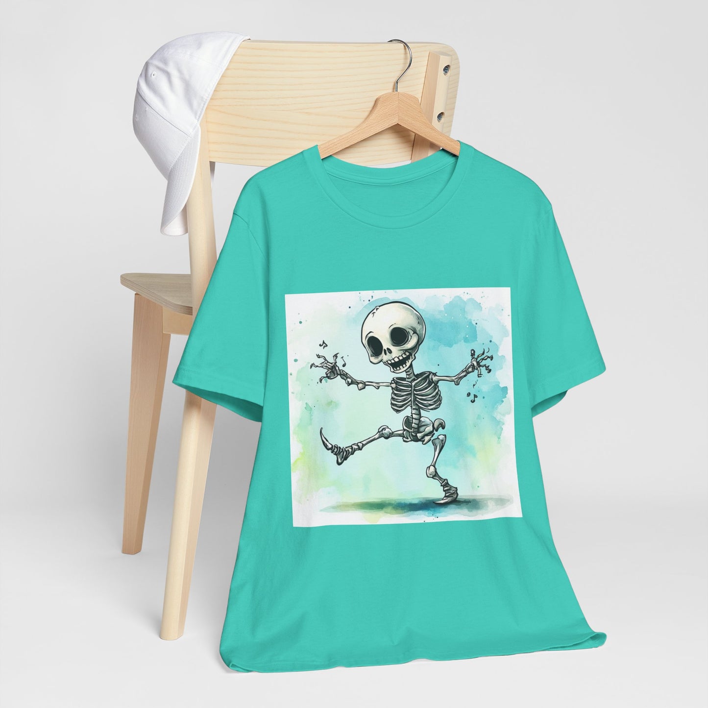 Happy Cute Skeleton Unisex Jersey Short Sleeve Tee