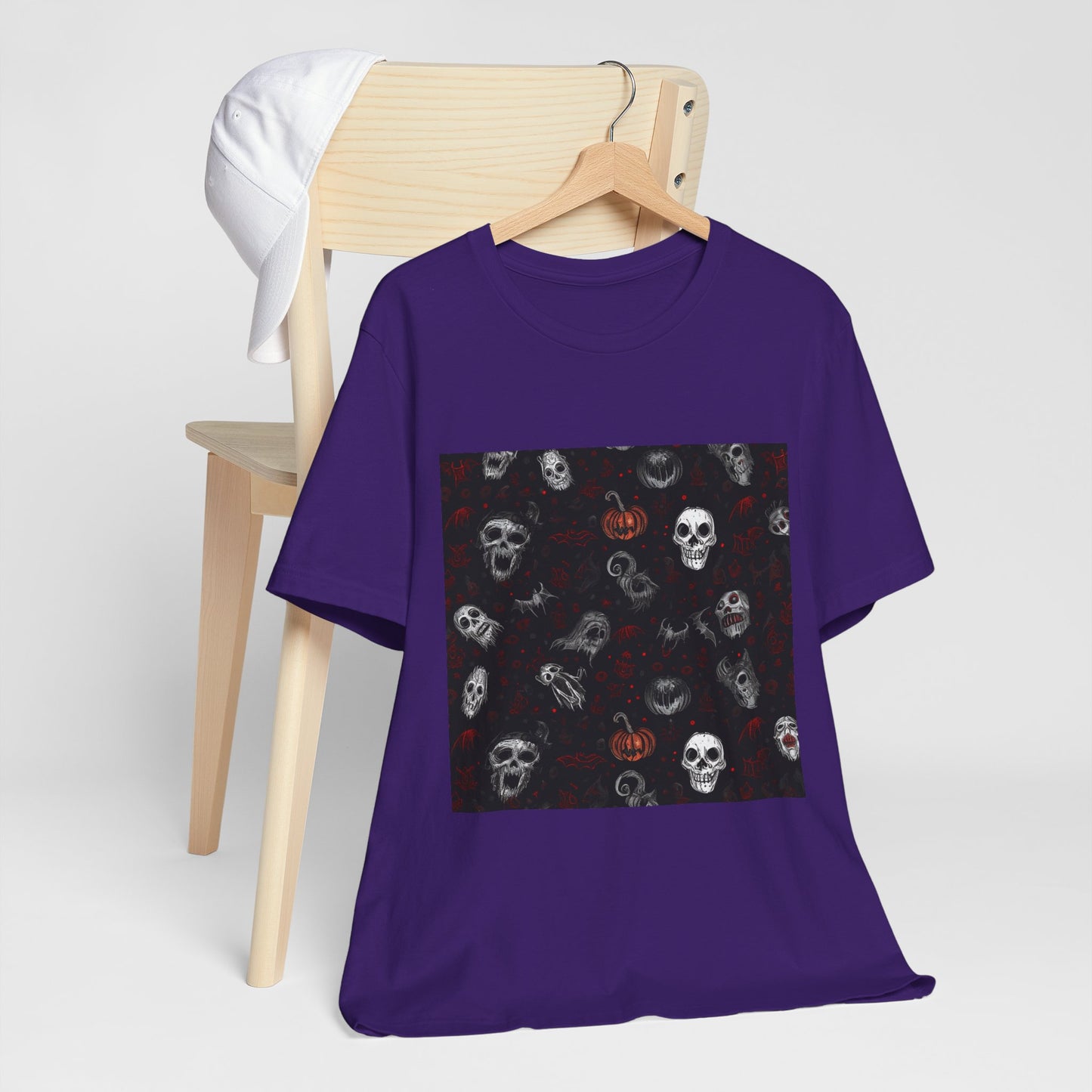 Scary Halloween Pattern Unisex Jersey Short Sleeve Tee