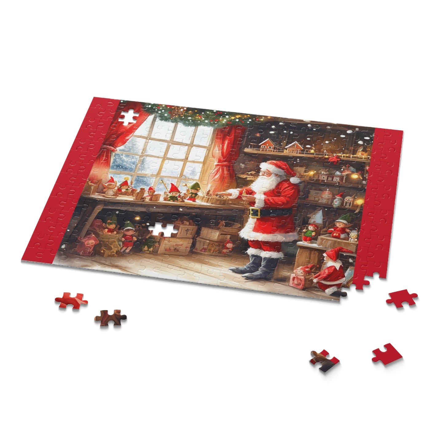 Santa Making Toys Puzzle (120, 252, 500-Piece)