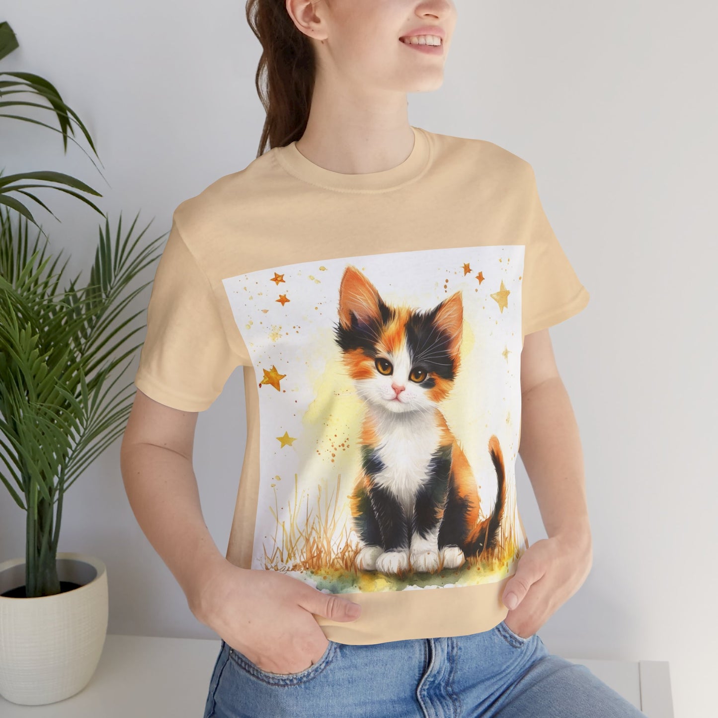 Cute Calico Kitten Unisex Jersey Short Sleeve Tee