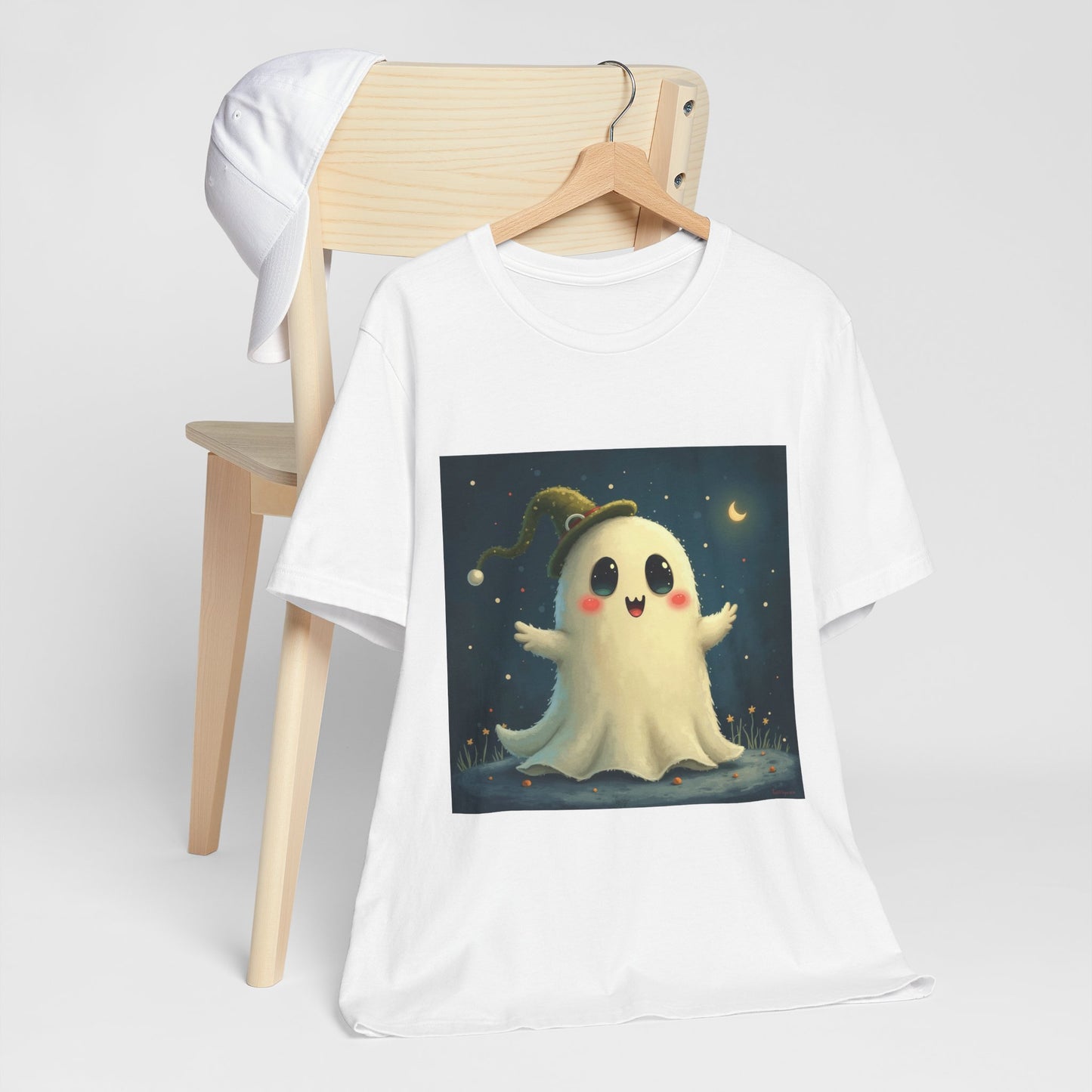 Cute Spooky Winter Ghost Unisex Jersey Tee