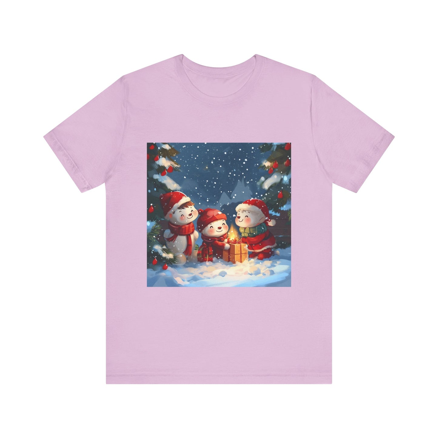 Cute Snowmen Unisex Jersey Short Sleeve Tee