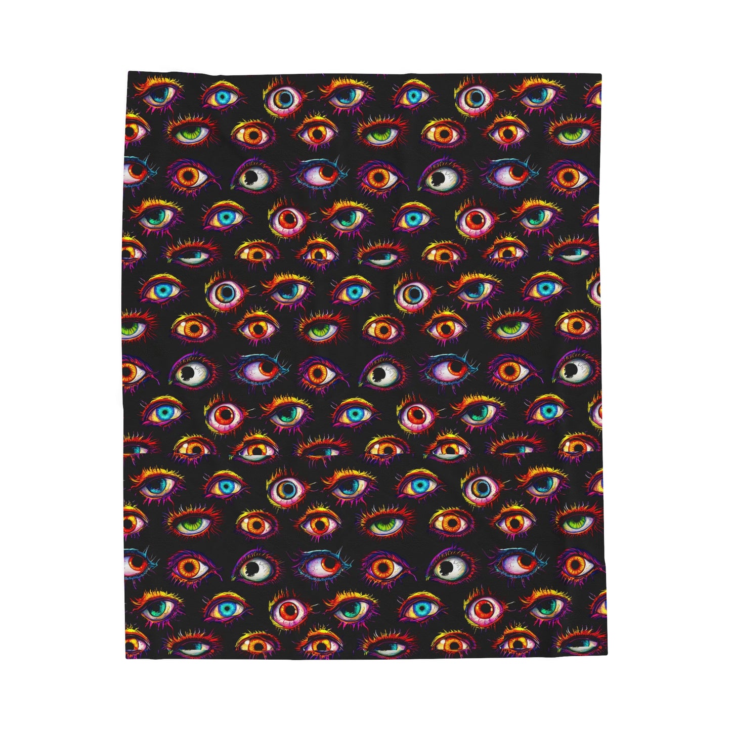 Colorful Eyeball Pattern Velveteen Plush Blanket