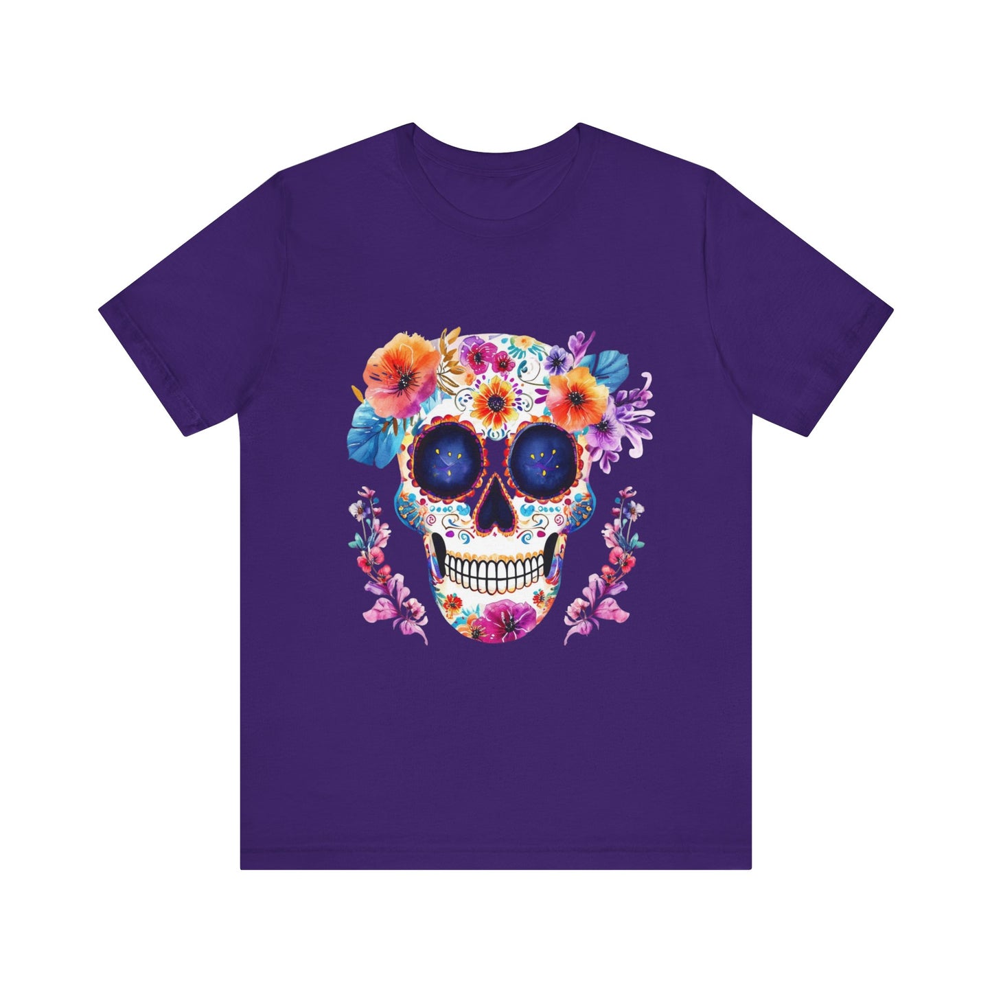 Day of the dead sugar skull Unisex Jersey Short Sleeve Tee