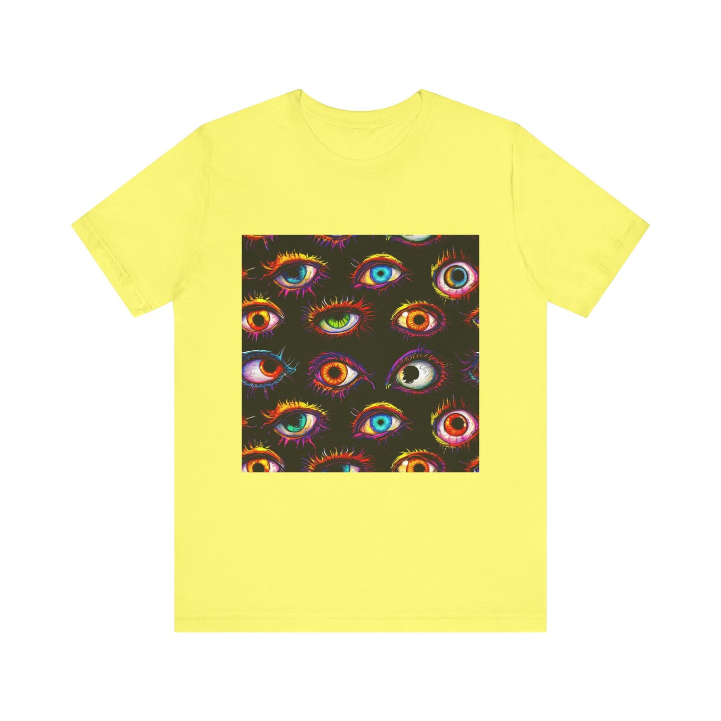 Colorful Spooky Eye Pattern Unisex Jersey Short Sleeve Tee